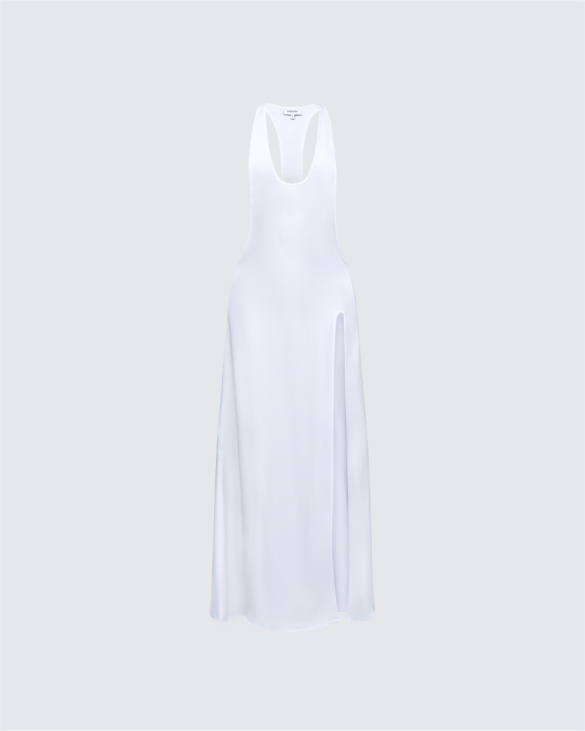 maxi white satin dress White Satin Maxi Dress