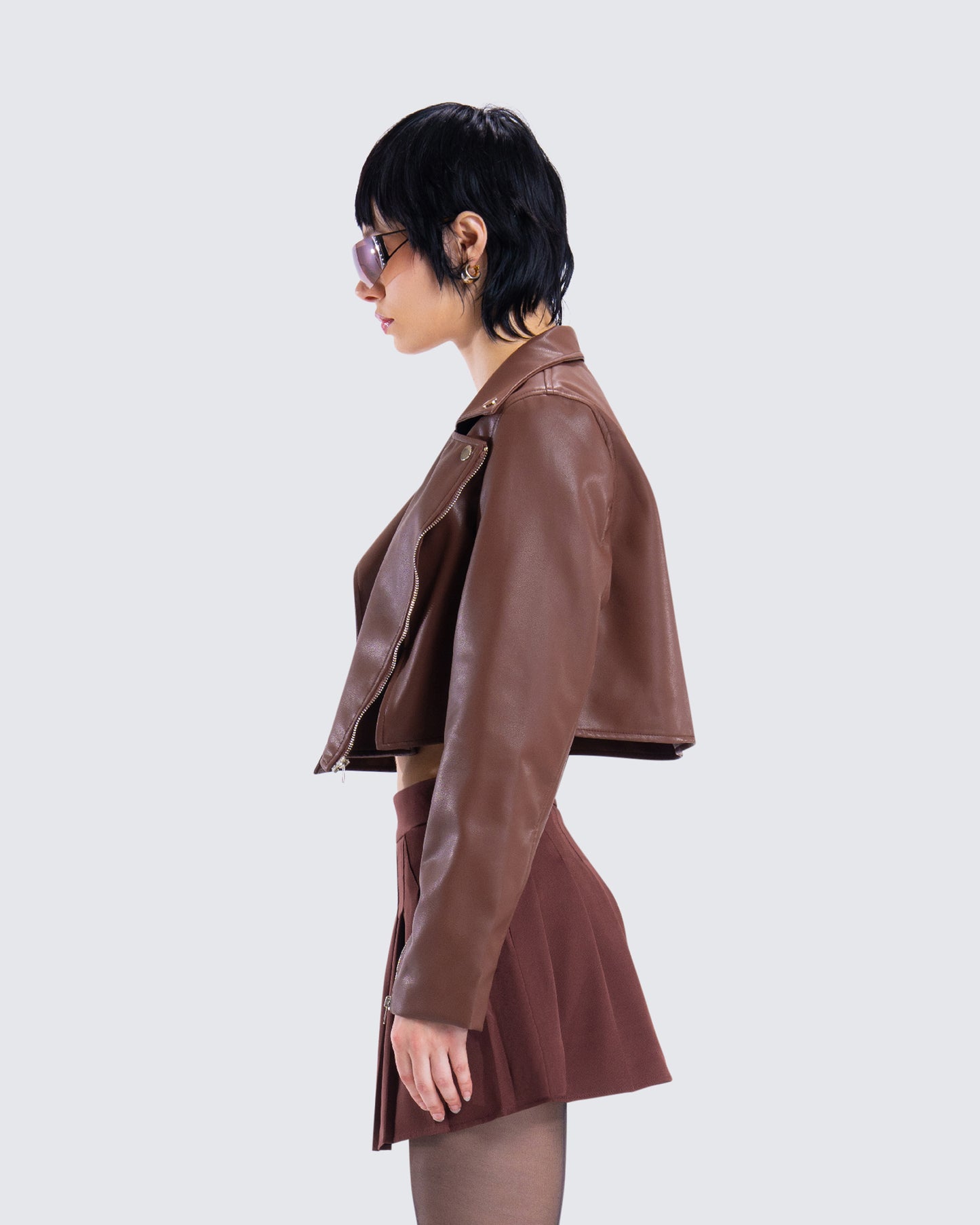 Donny Brown Vegan Leather Jacket