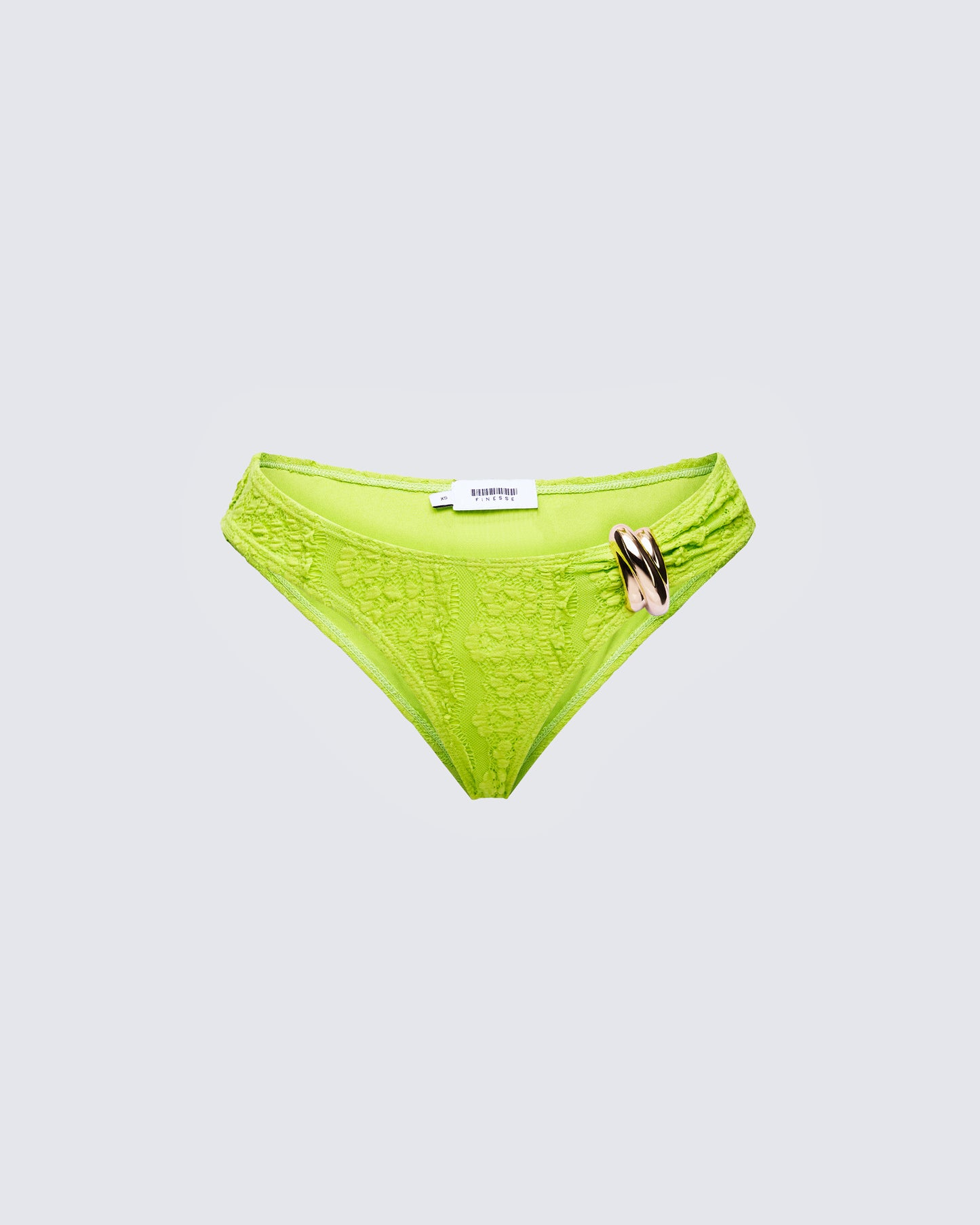 Dreya Green Textured Bikini Bottom