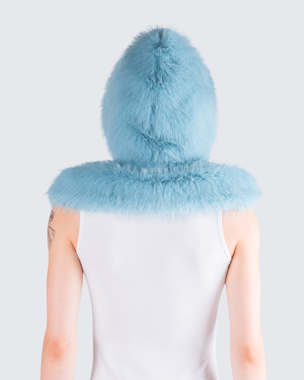 Jayden Aqua Fur Hood