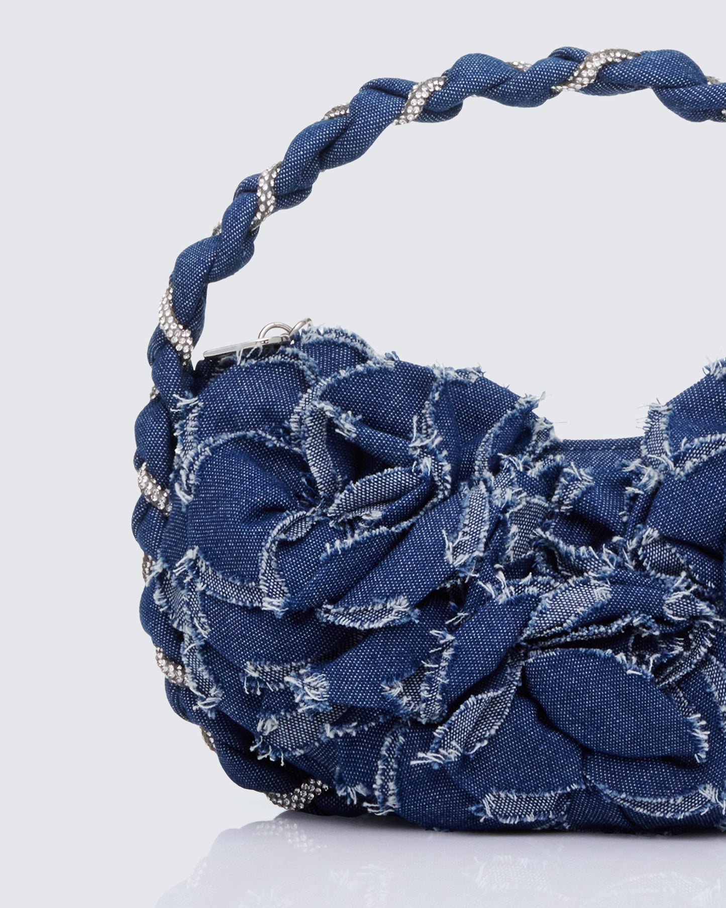 Ellen Blue Denim Grab Bag With Diamante