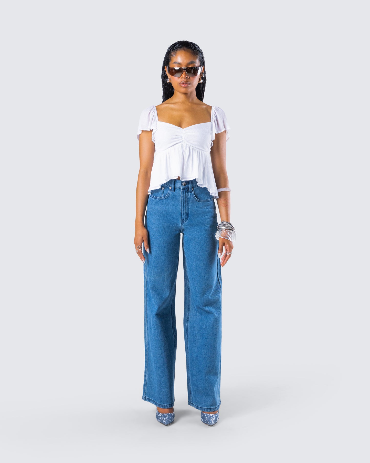 Emersyn Denim Set model front