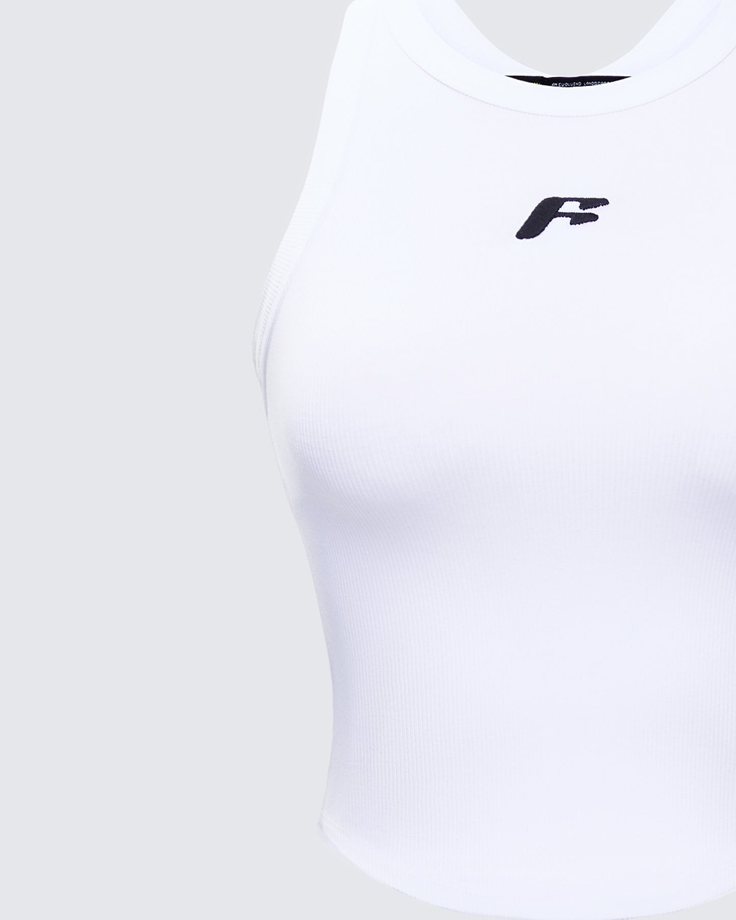 Enid White Scoop Hem Tank Top