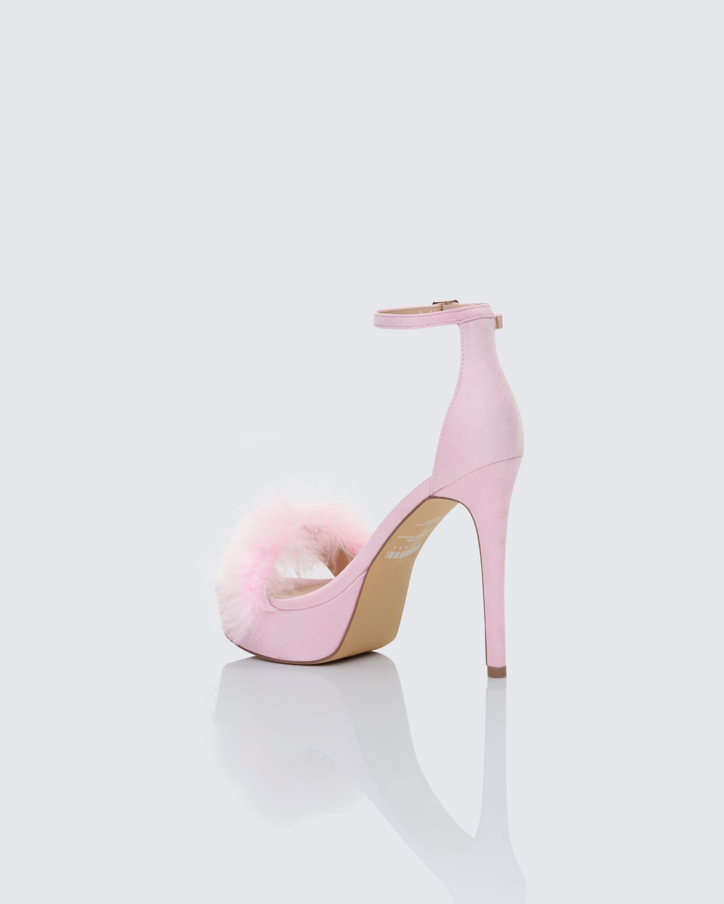 Erminia Pink Feather Detail Heels
