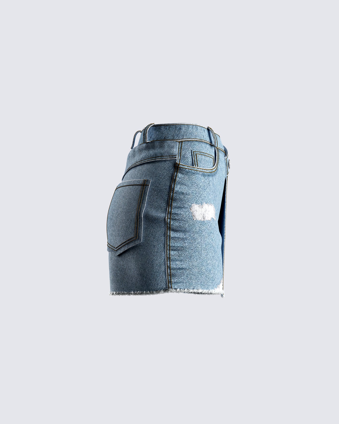Mayerly Blue Denim Wrap Skort