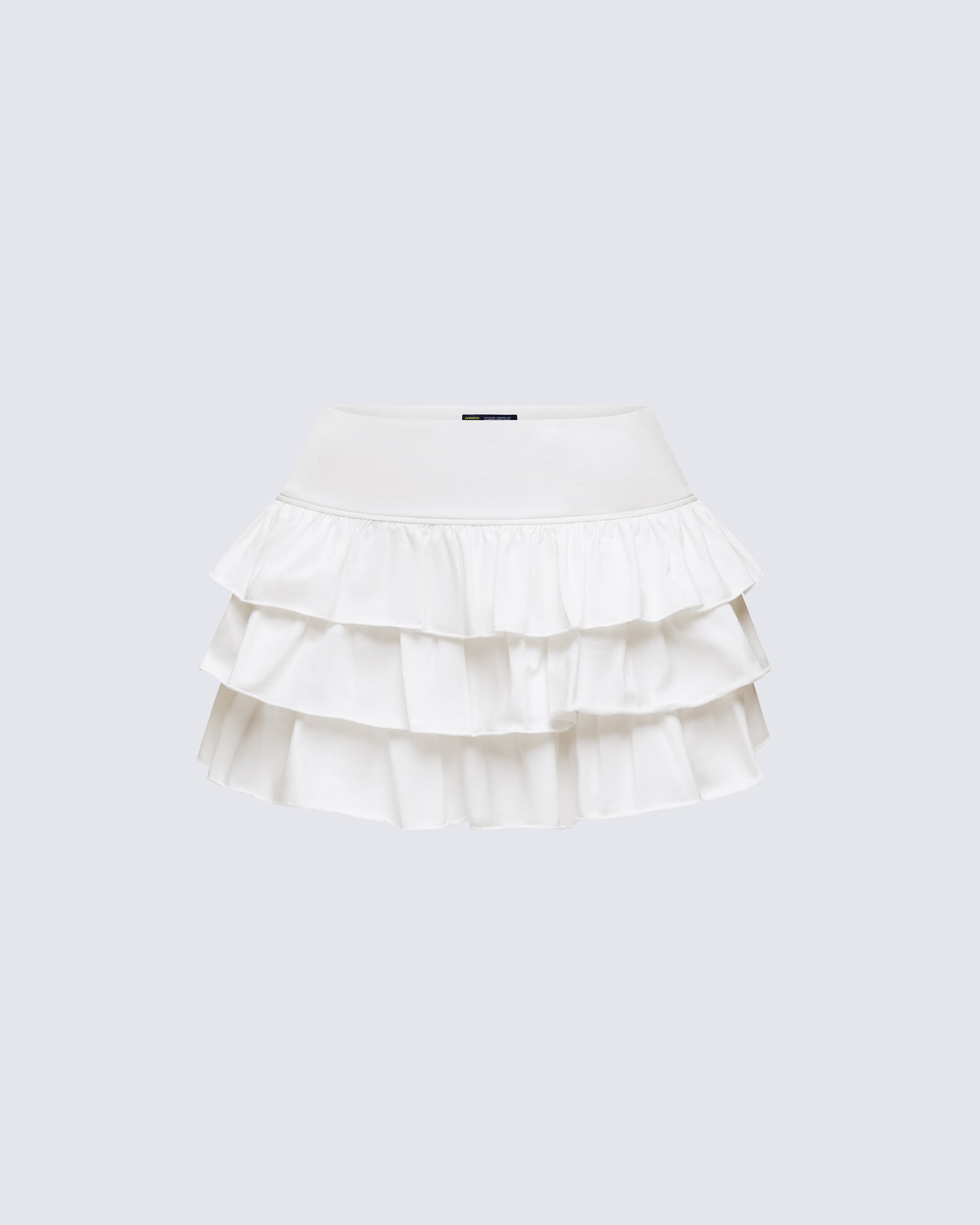 Fable Ivory Ruffle Micro Mini Skirt product front