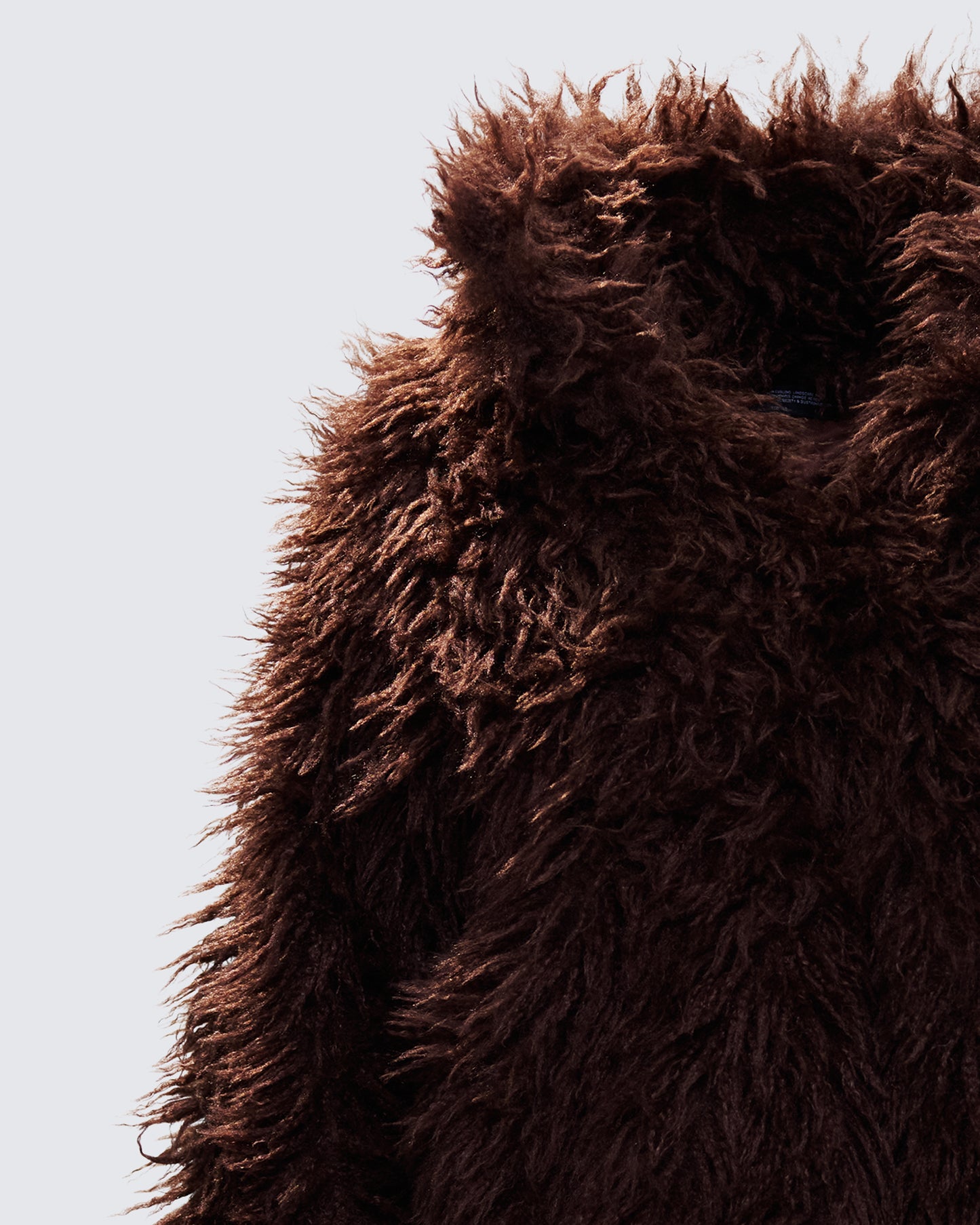 Fae Brown Boxy Faux Fur Coat