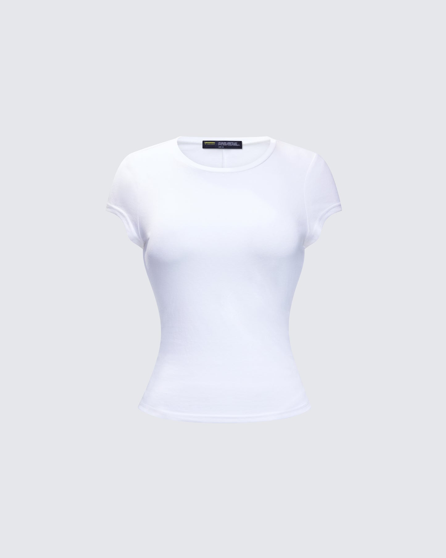 Asher White Slub Knit T Shirt Top