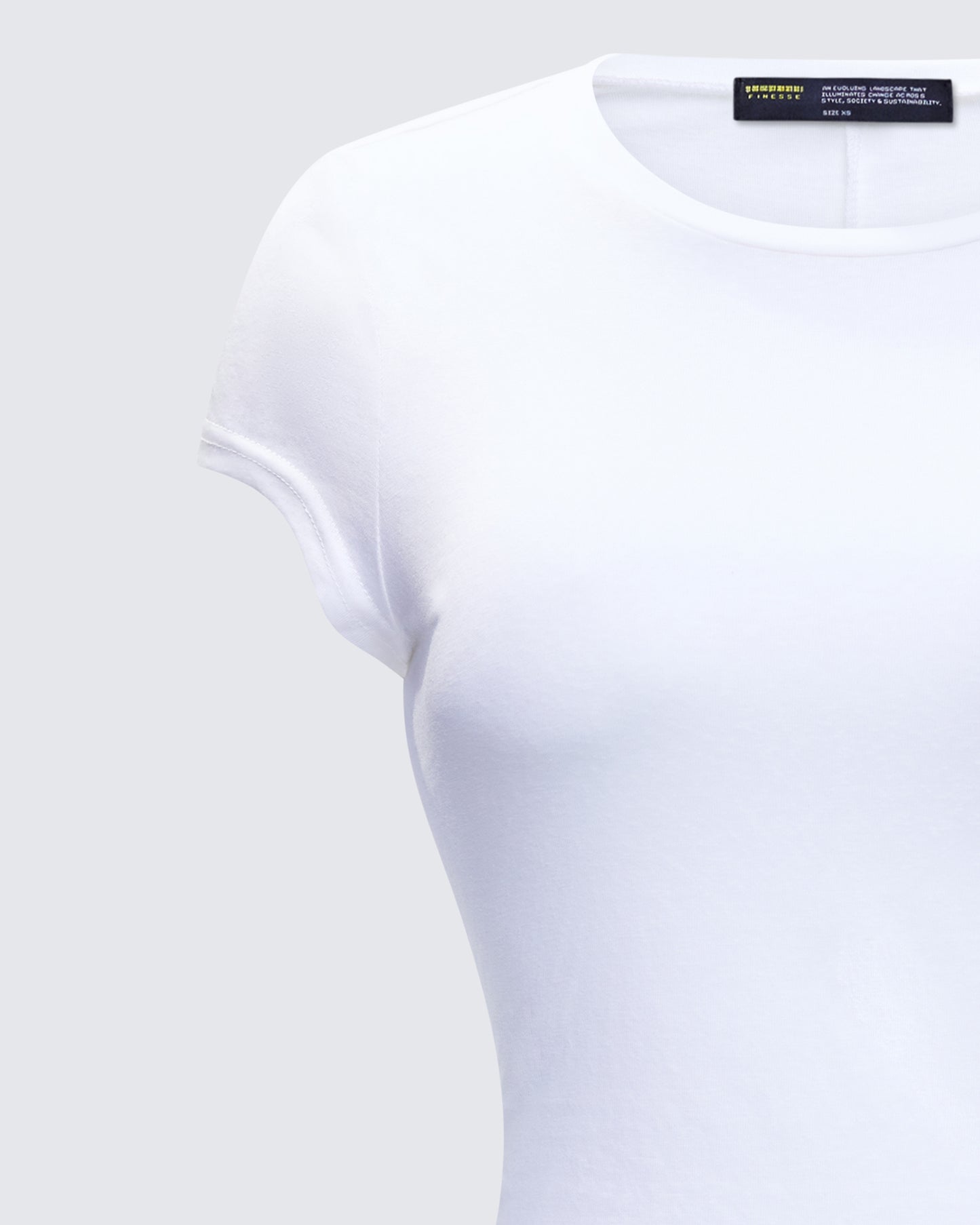 Asher White Slub Knit T Shirt Top