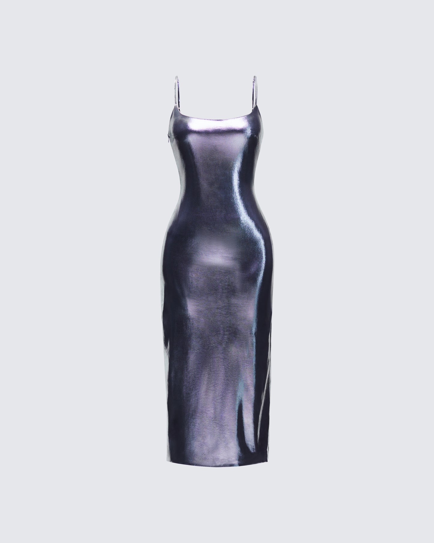 Aurra Metallic Gunmetal Midi Dress product front