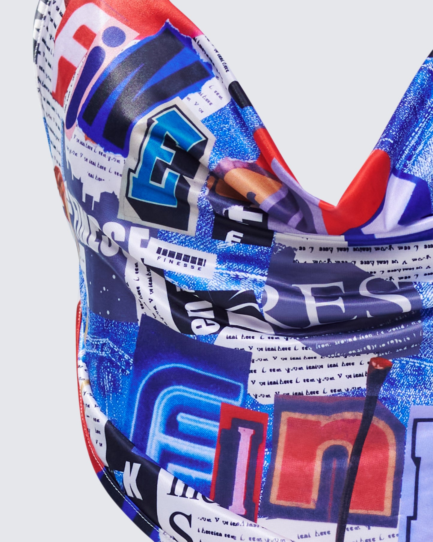 Gretchen Collage Print Cowl Top