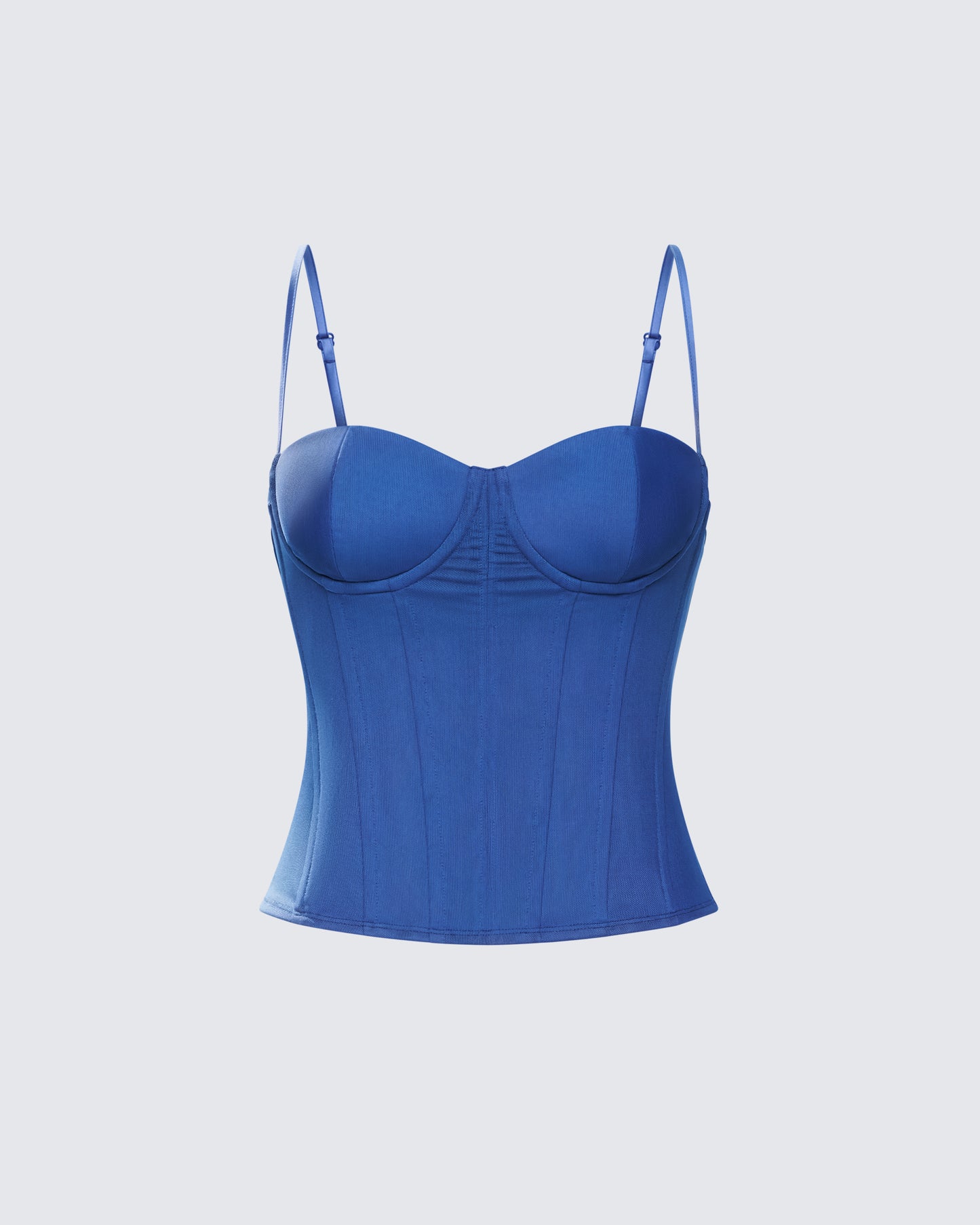 Shaelin Slate Mesh Corset Top 3d product front