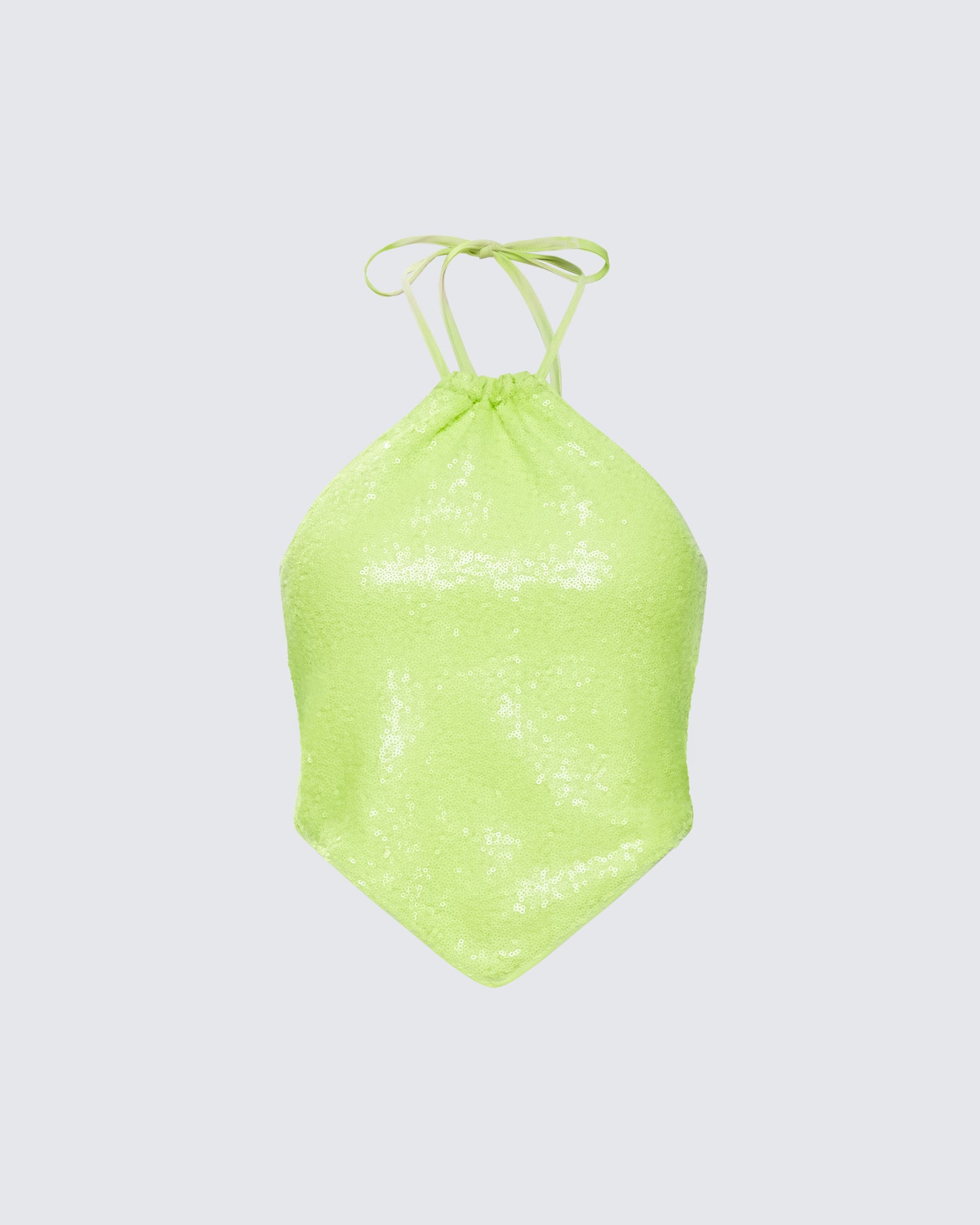 Courtney Yellow Sequin Top 3d product front