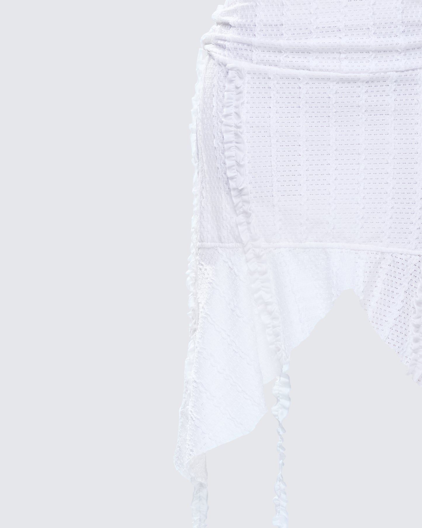 Landry White Ruffle Skirt