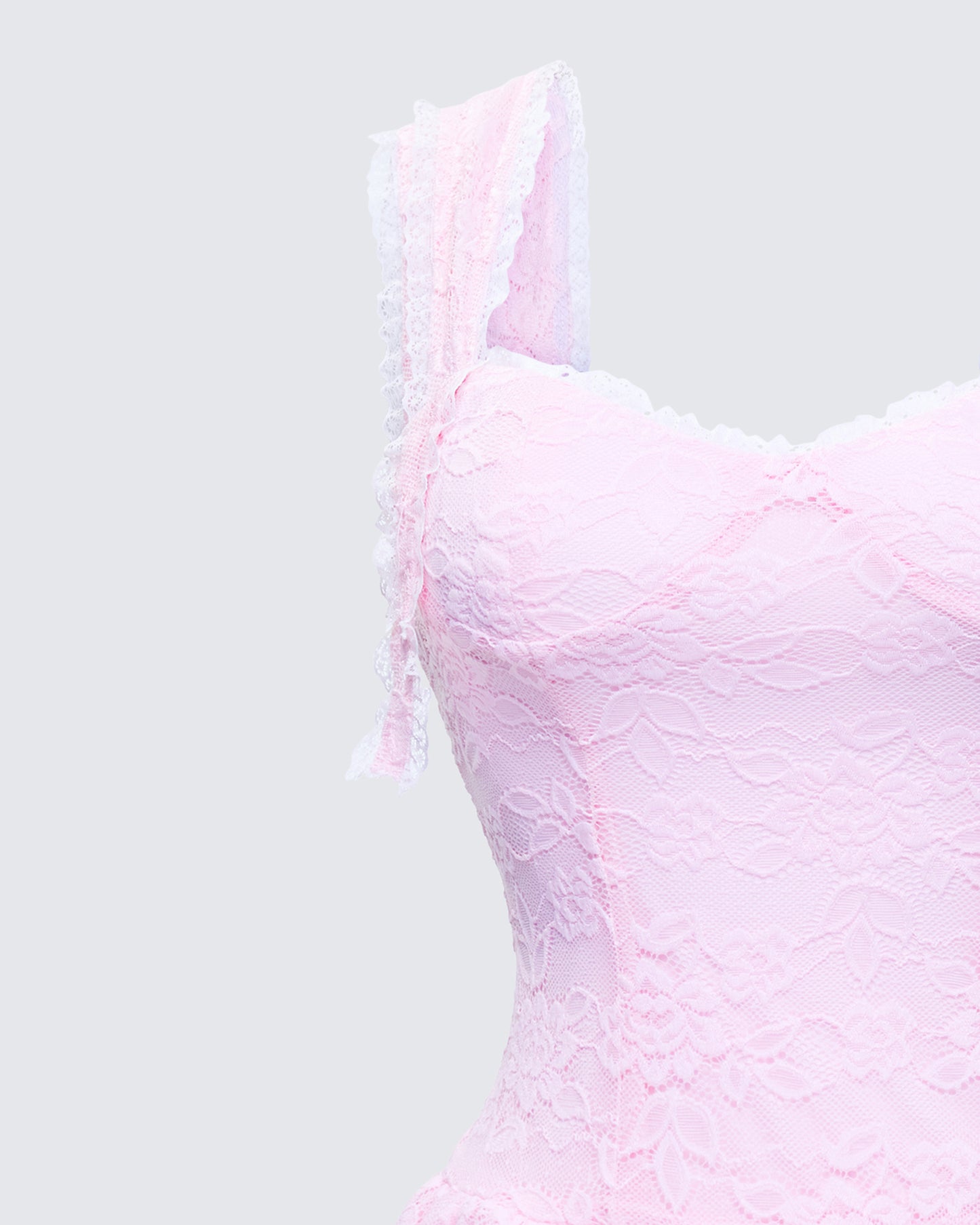 Jayella Pink Lace Mini Dress