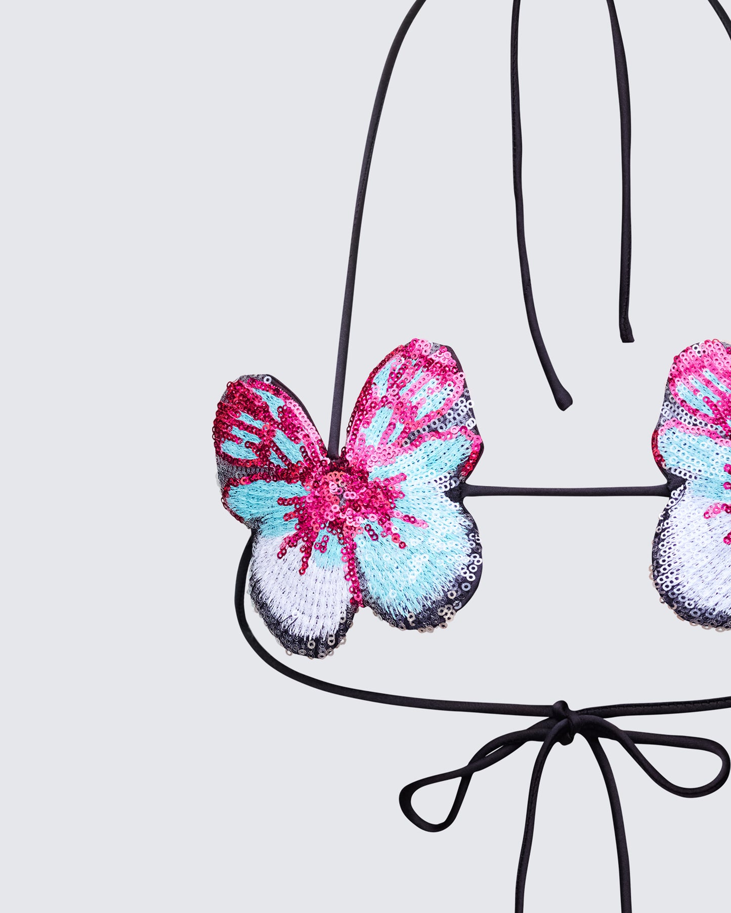 Kandi Embellished Butterfly Bra Top