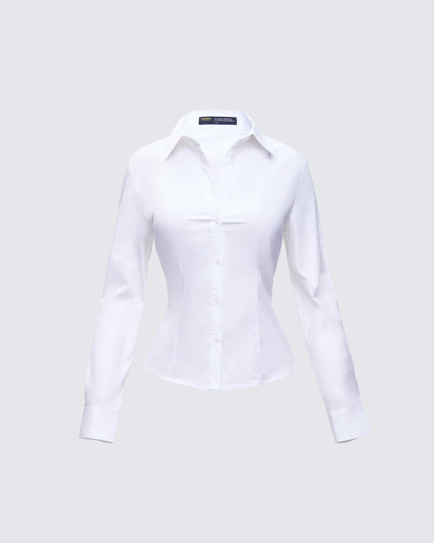 Kyra Fitted White Poplin Shirt product front