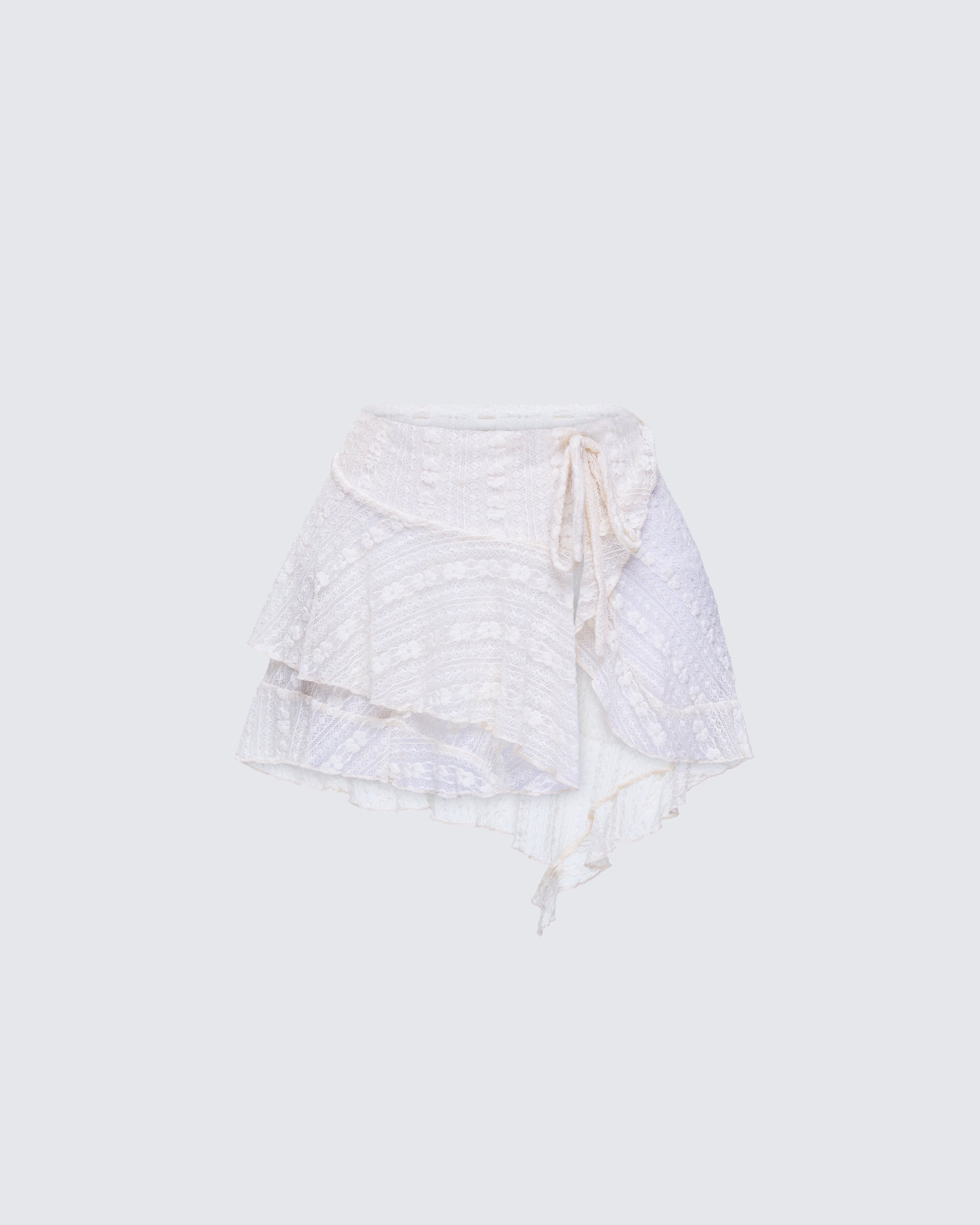 スカート andmary Sonia lace up mini skirt ivory M Sonia lace up mini skirt
