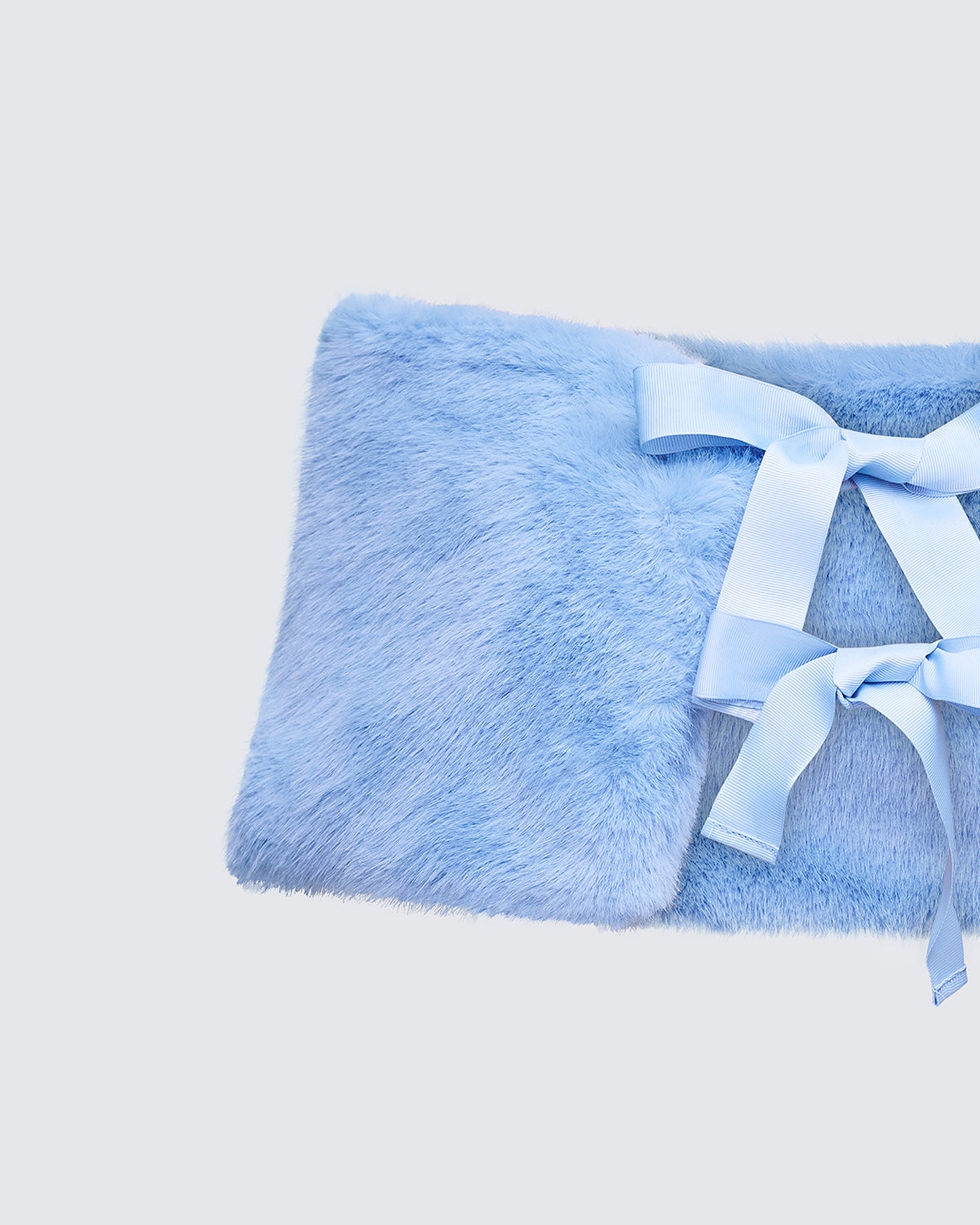 Noelle Blue Faux Fur Shrug