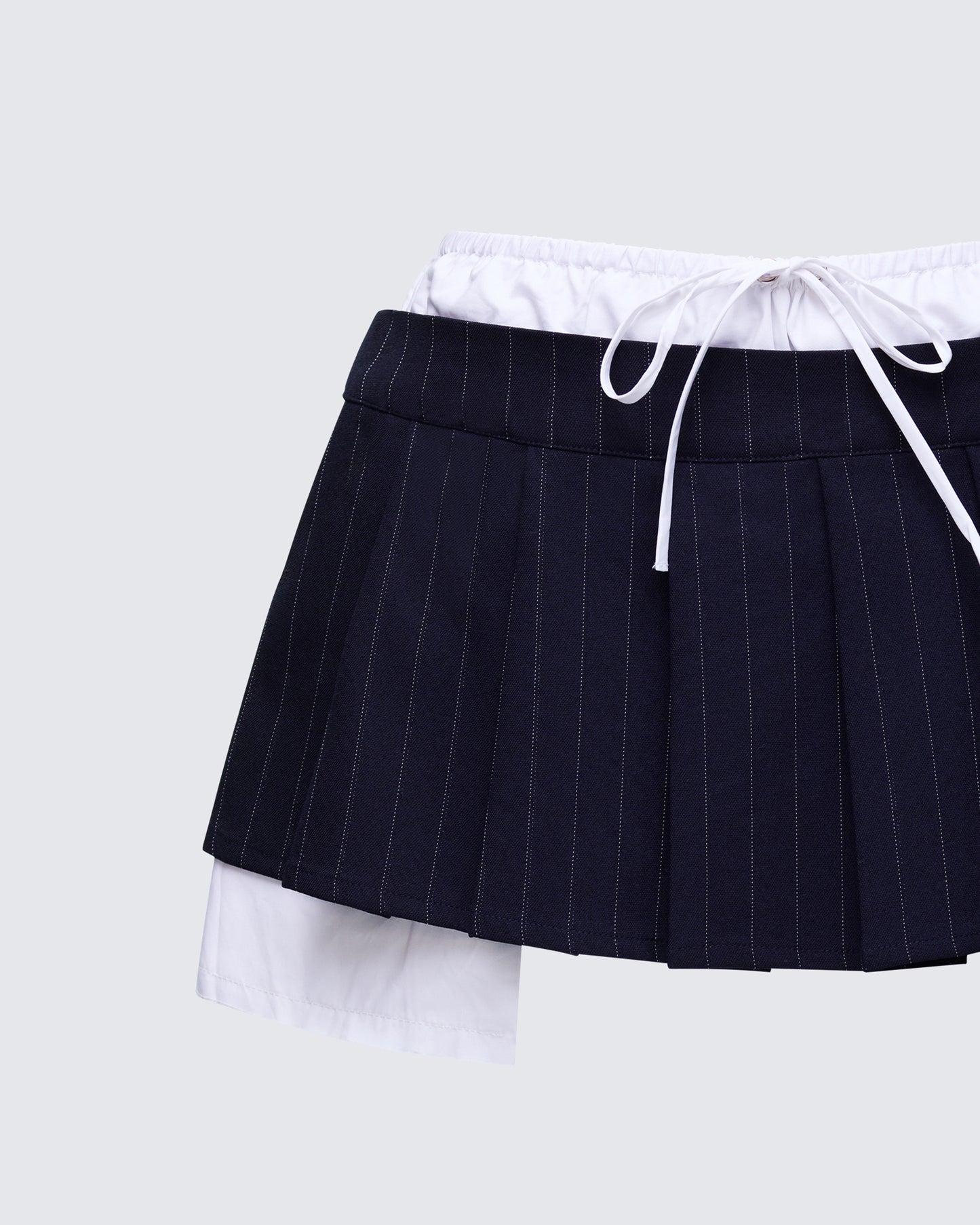 Piper Navy Pinstripe Mini Skirt