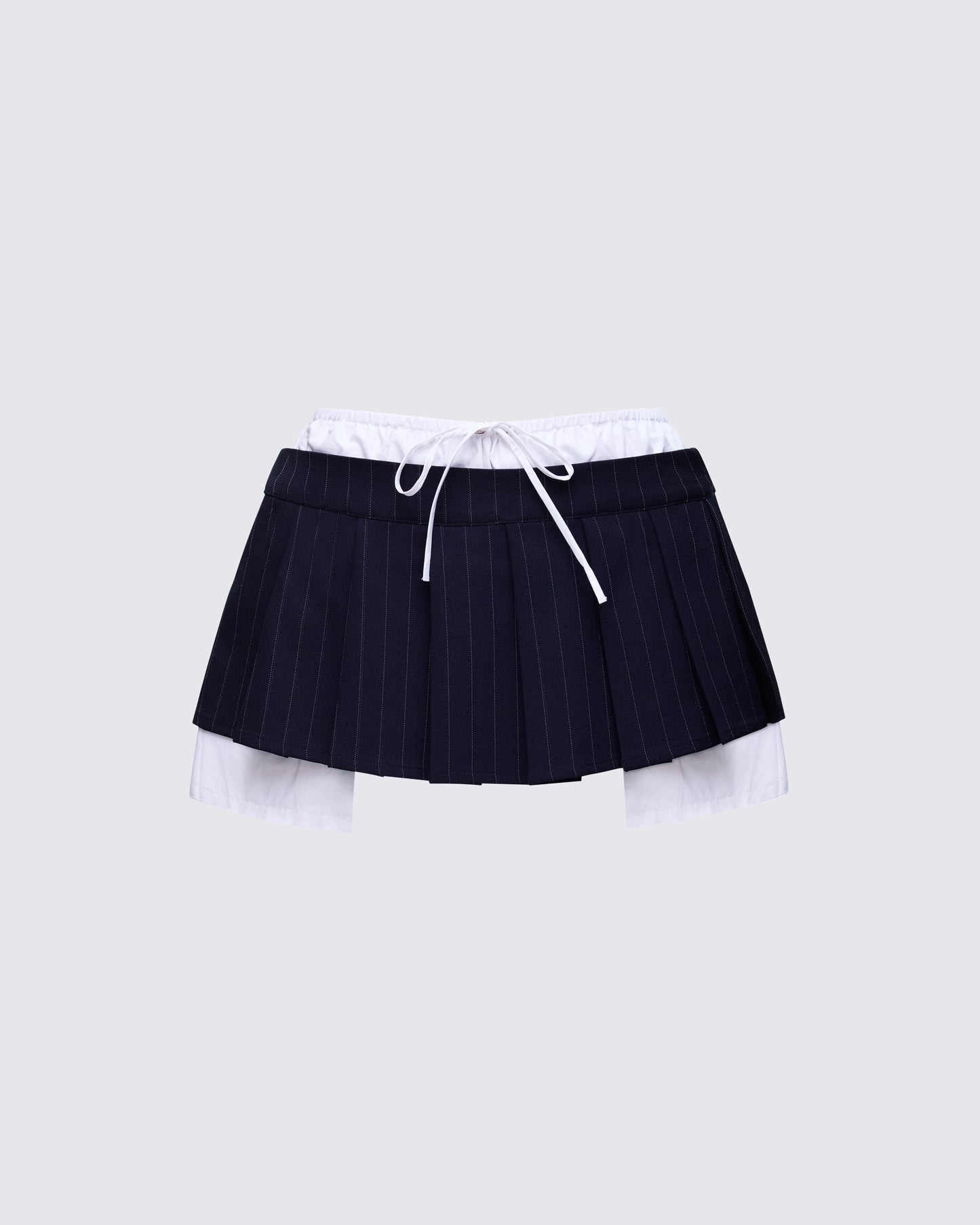 Piper Navy Pinstripe Mini Skirt product front