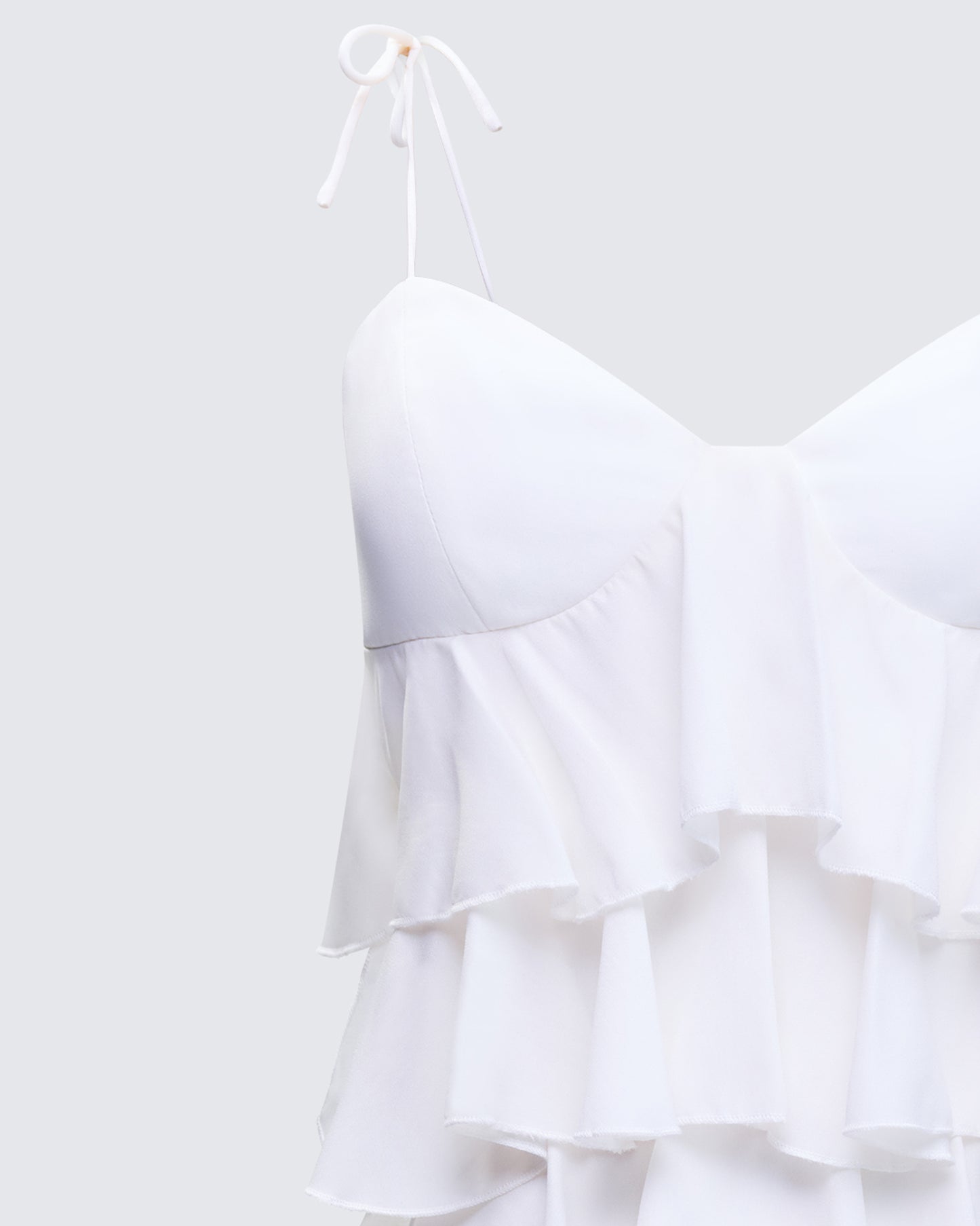 Sorel Ivory Tiered Ruffle Dress