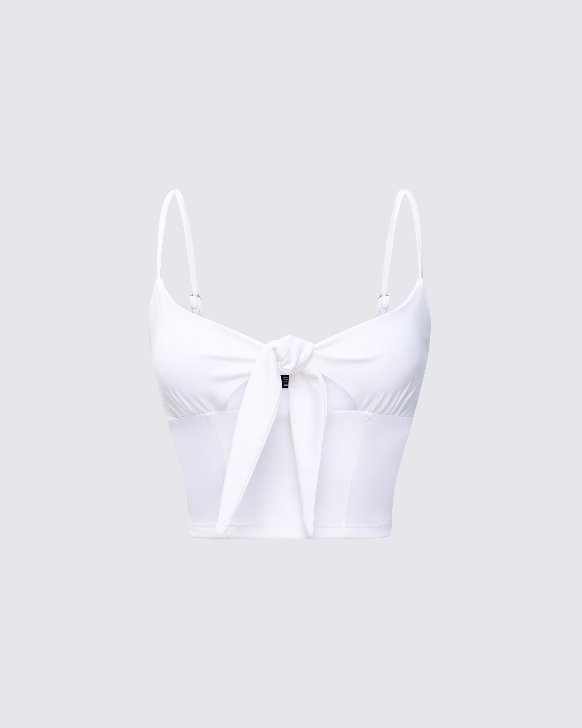 Wilmer White Tie Front Cami Top product front
