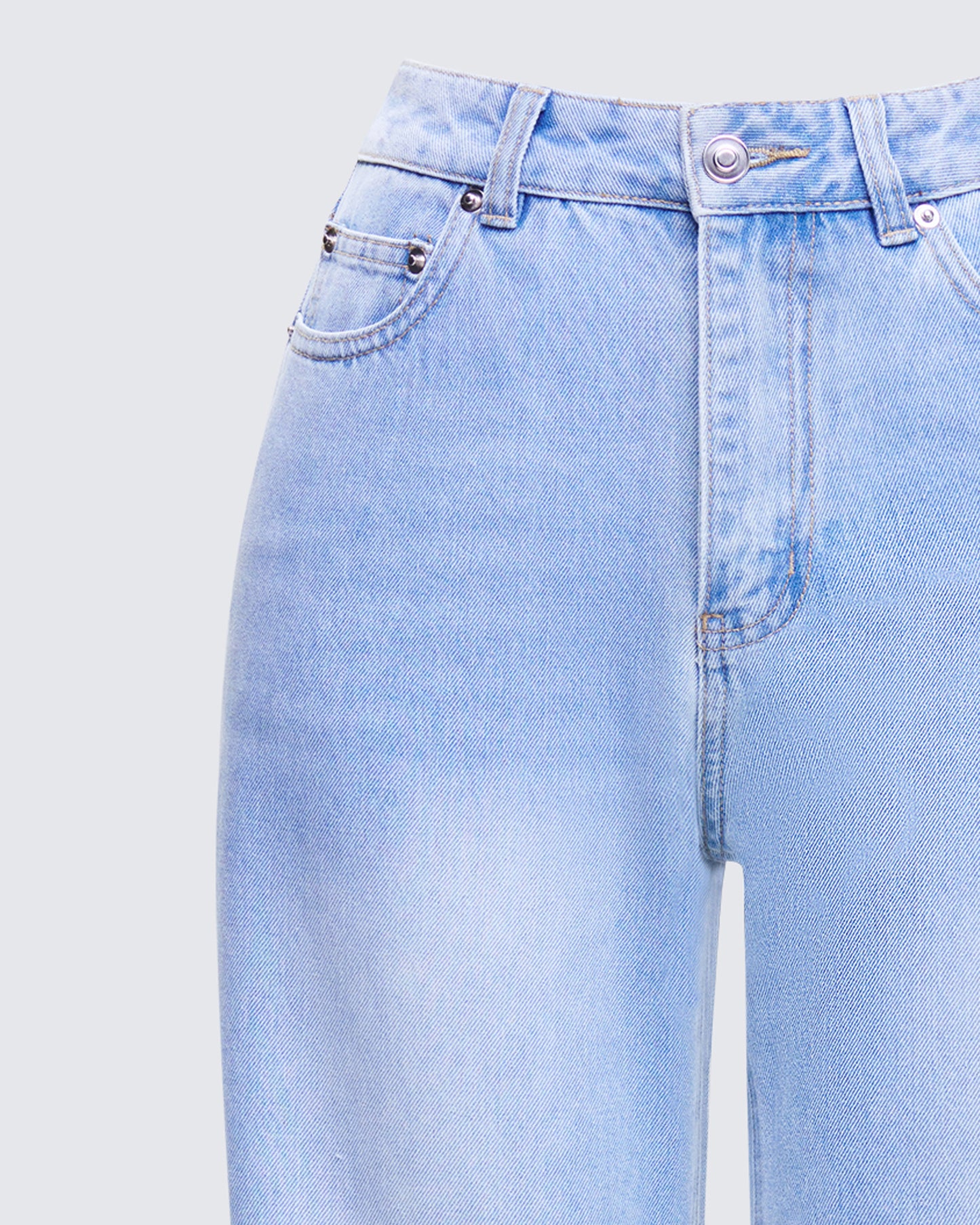 Women's blue cotton bottoms alternate angle – FINESSE
