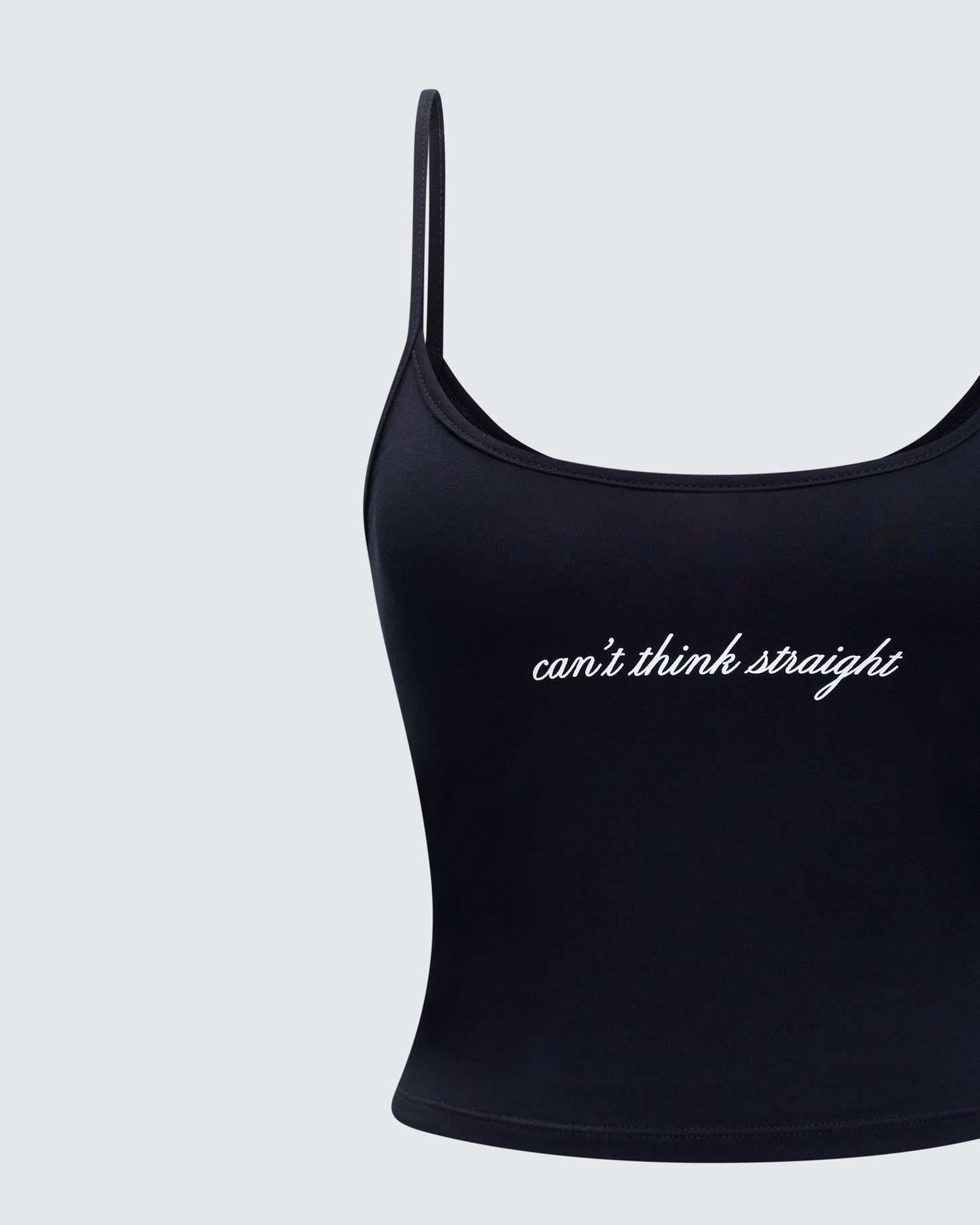 Kacie Black Slogan Cami Top