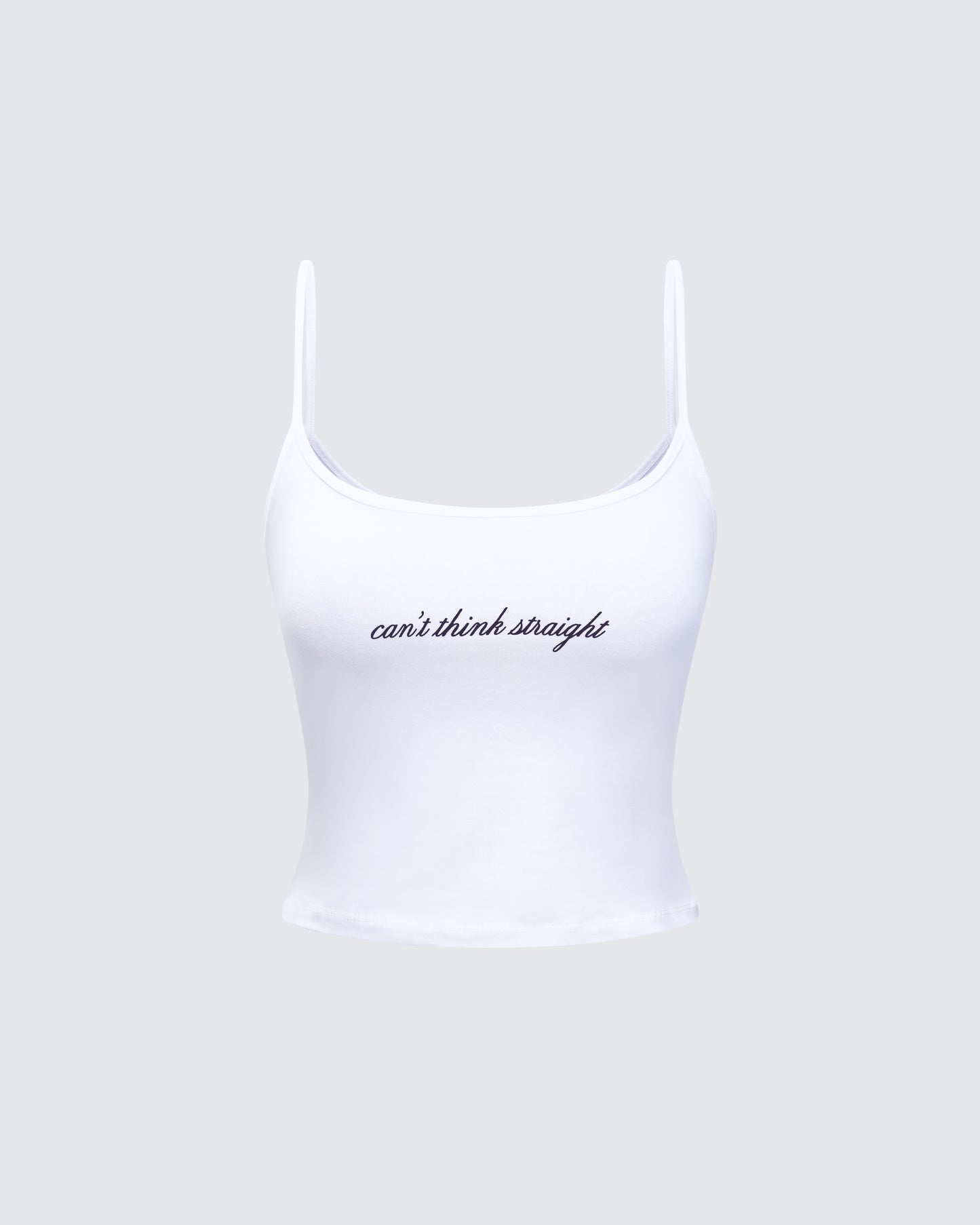 Kacie White Slogan Cami Top product front