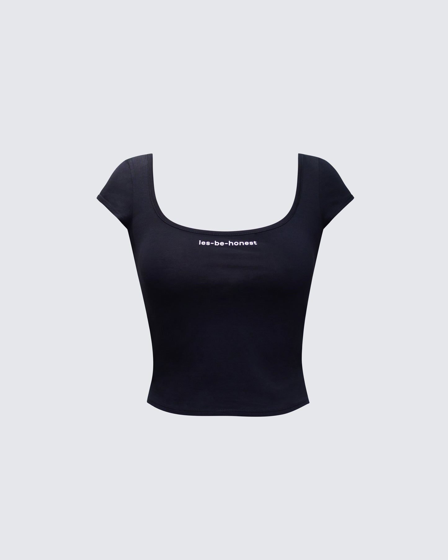 Levi Black Slogan Scoop Neck Tee product front