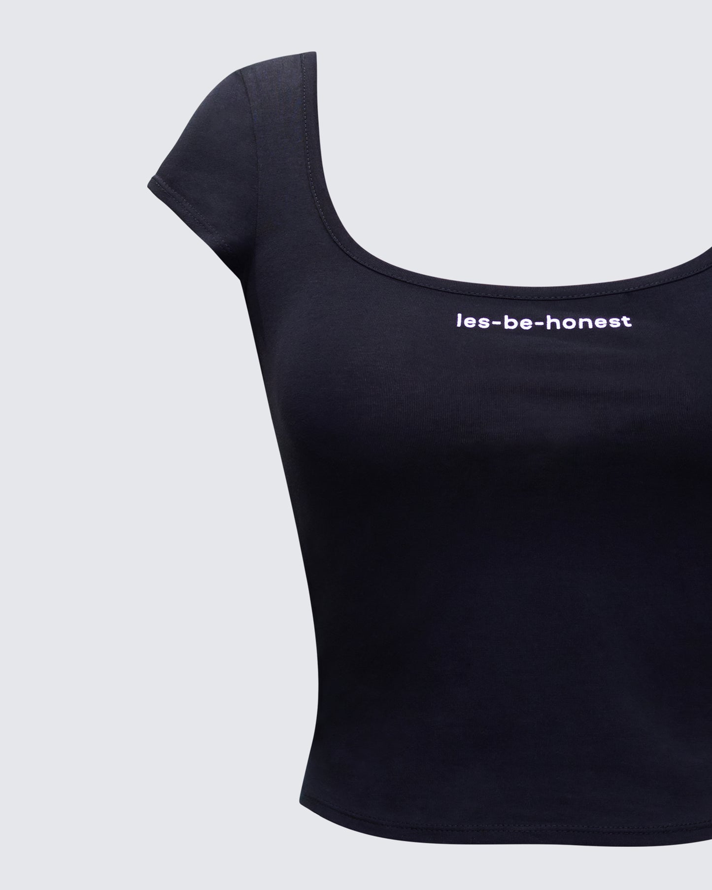 Levi Black Slogan Scoop Neck Tee