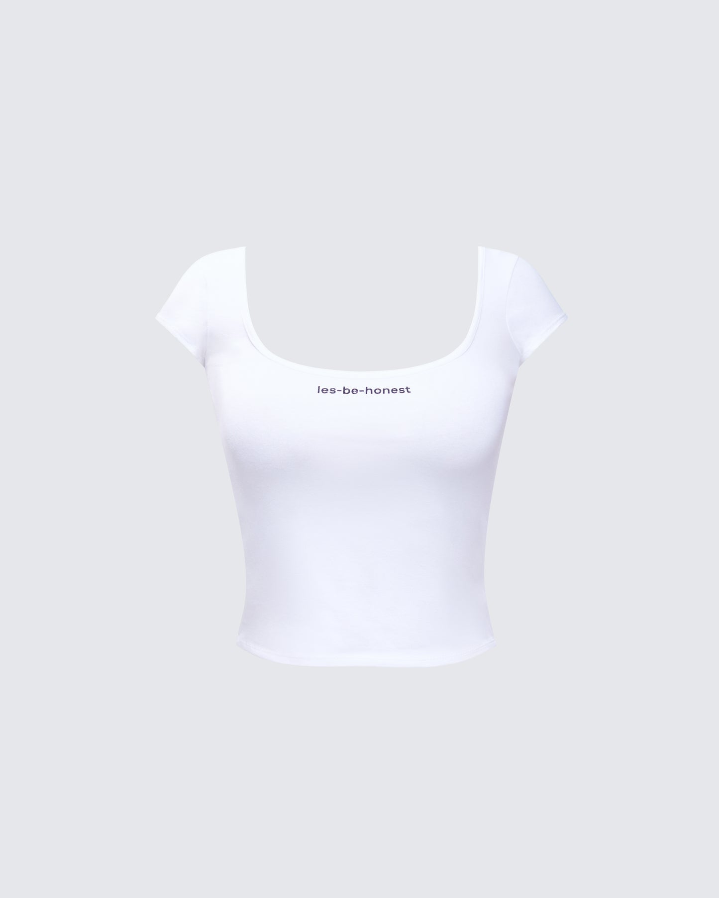 Levi White Slogan Scoop Neck Tee product front