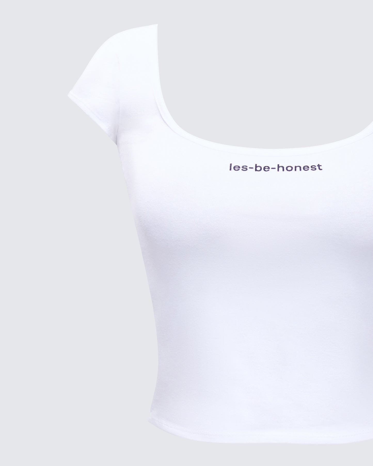 Levi White Slogan Scoop Neck Tee