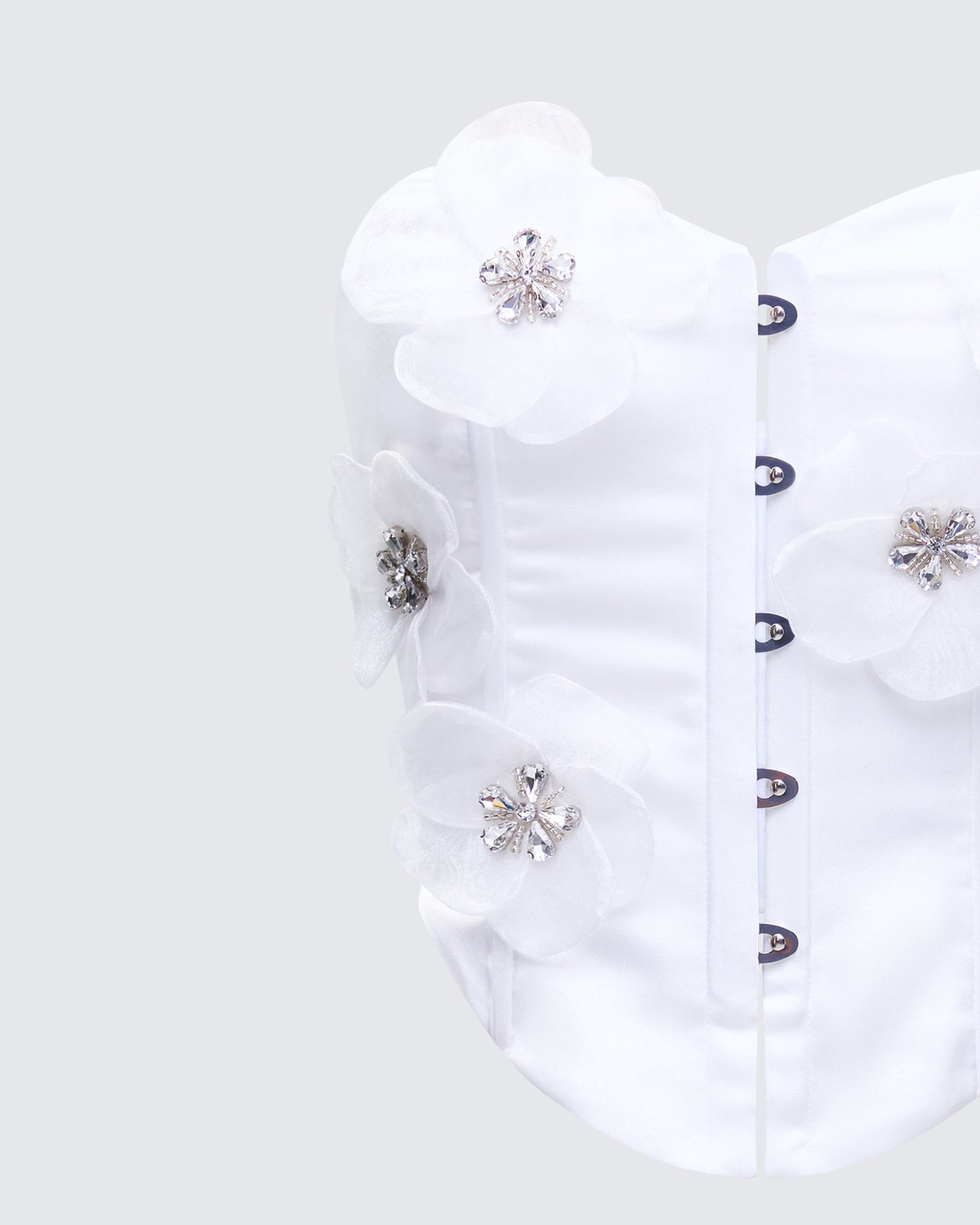 Saranna White Flower Corset