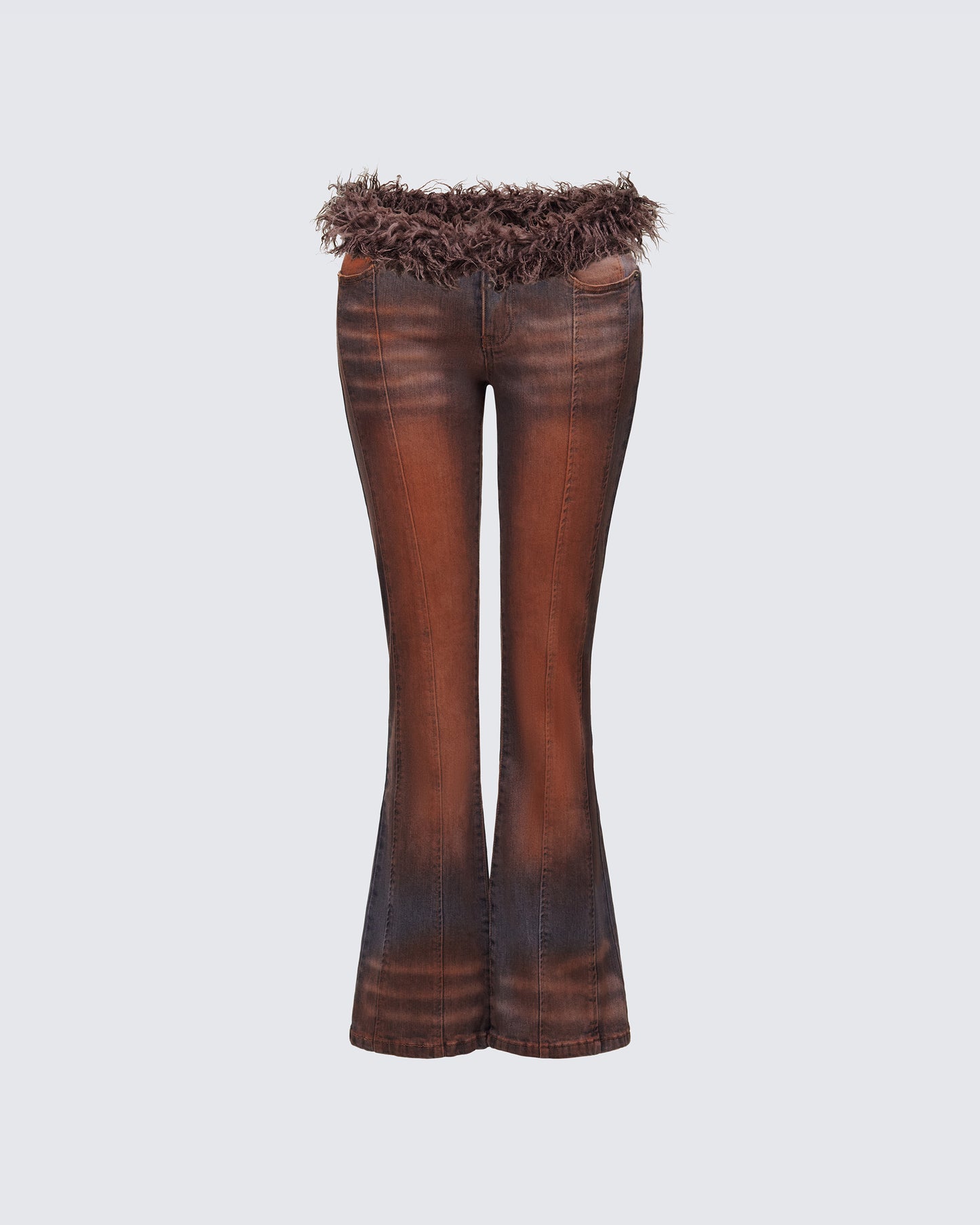 Adie Brown Denim Fur Jean