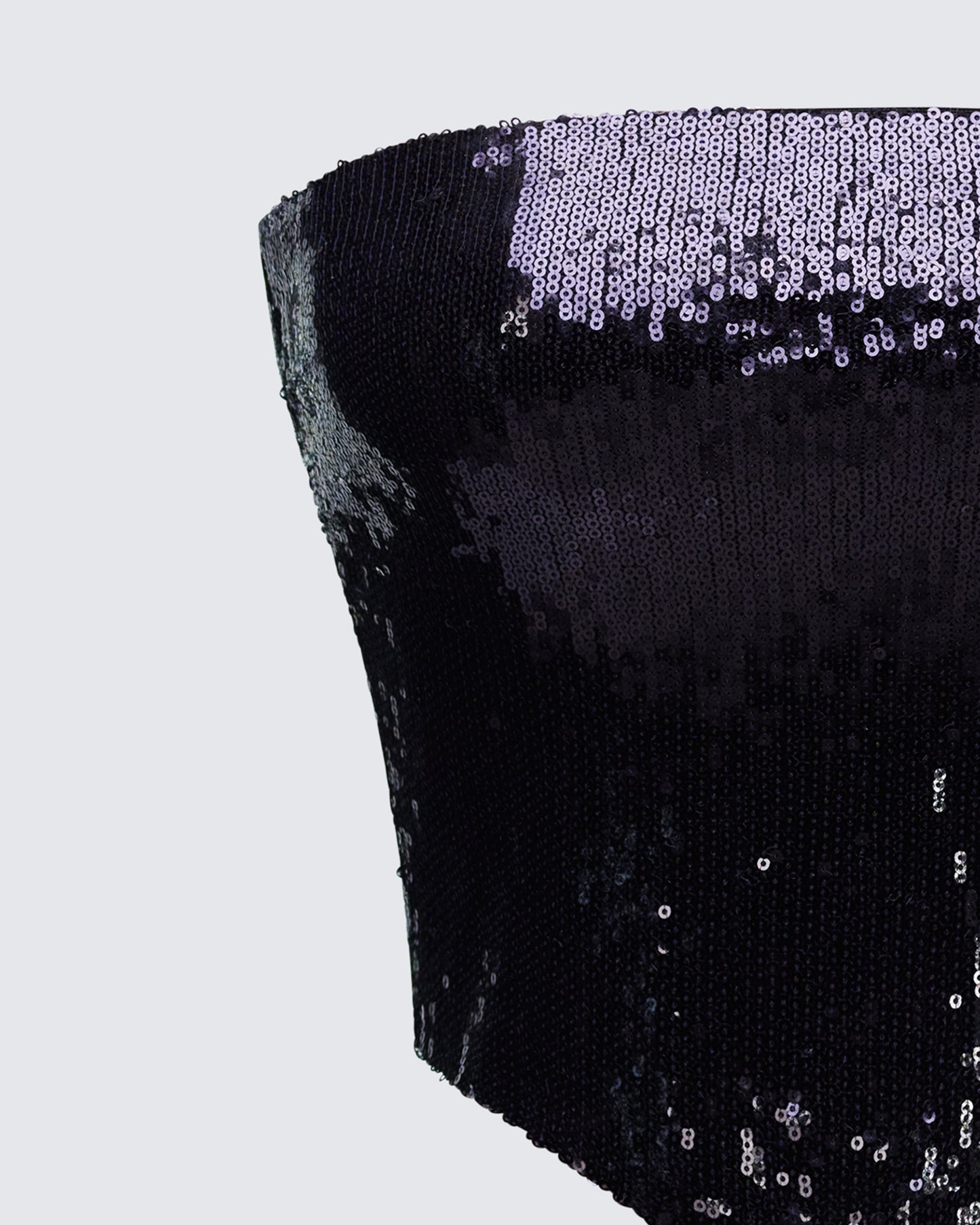 Astraia Black Sequin Bandeau Top