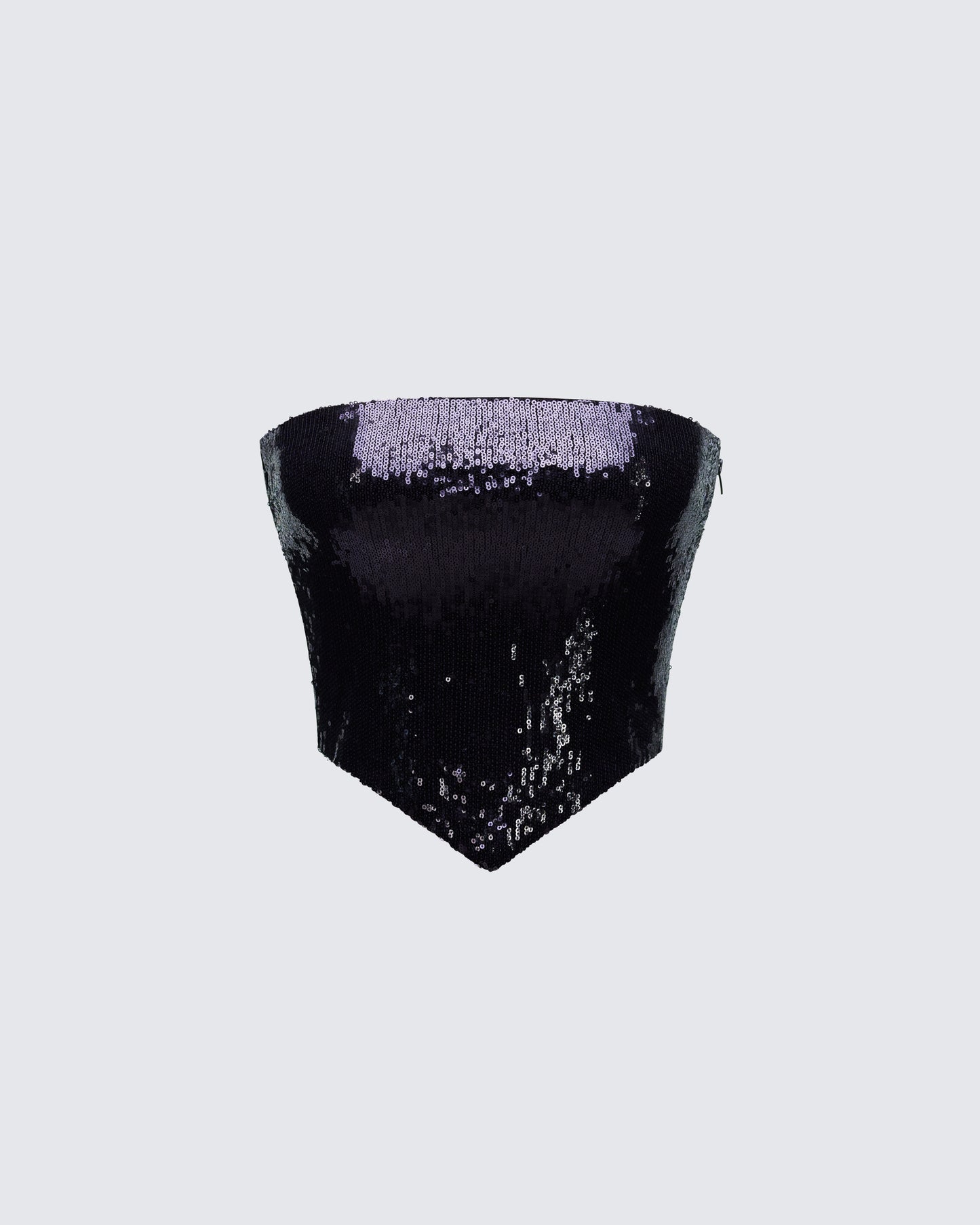 Astraia Black Sequin Bandeau Top product front
