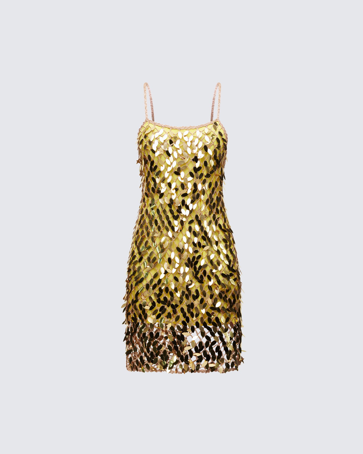 Bellatrix Gold Sequin Mini Dress product front