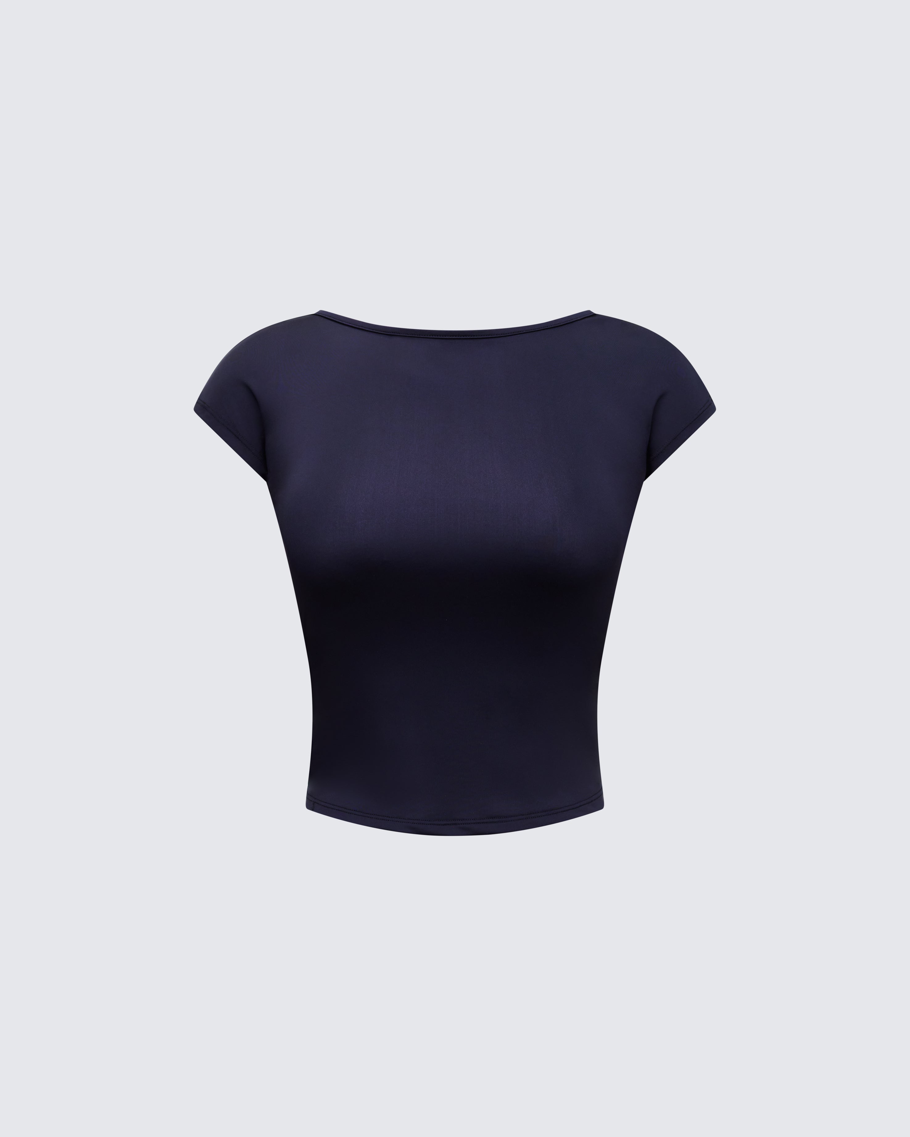 Caroline Black Backless Top – FINESSE - Main Image