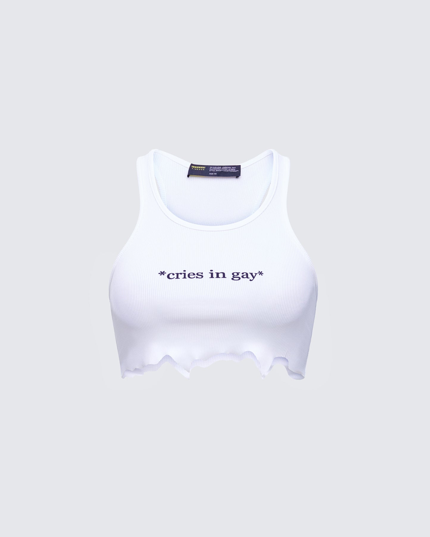 Emery White Graphic Cut Off Tank product front