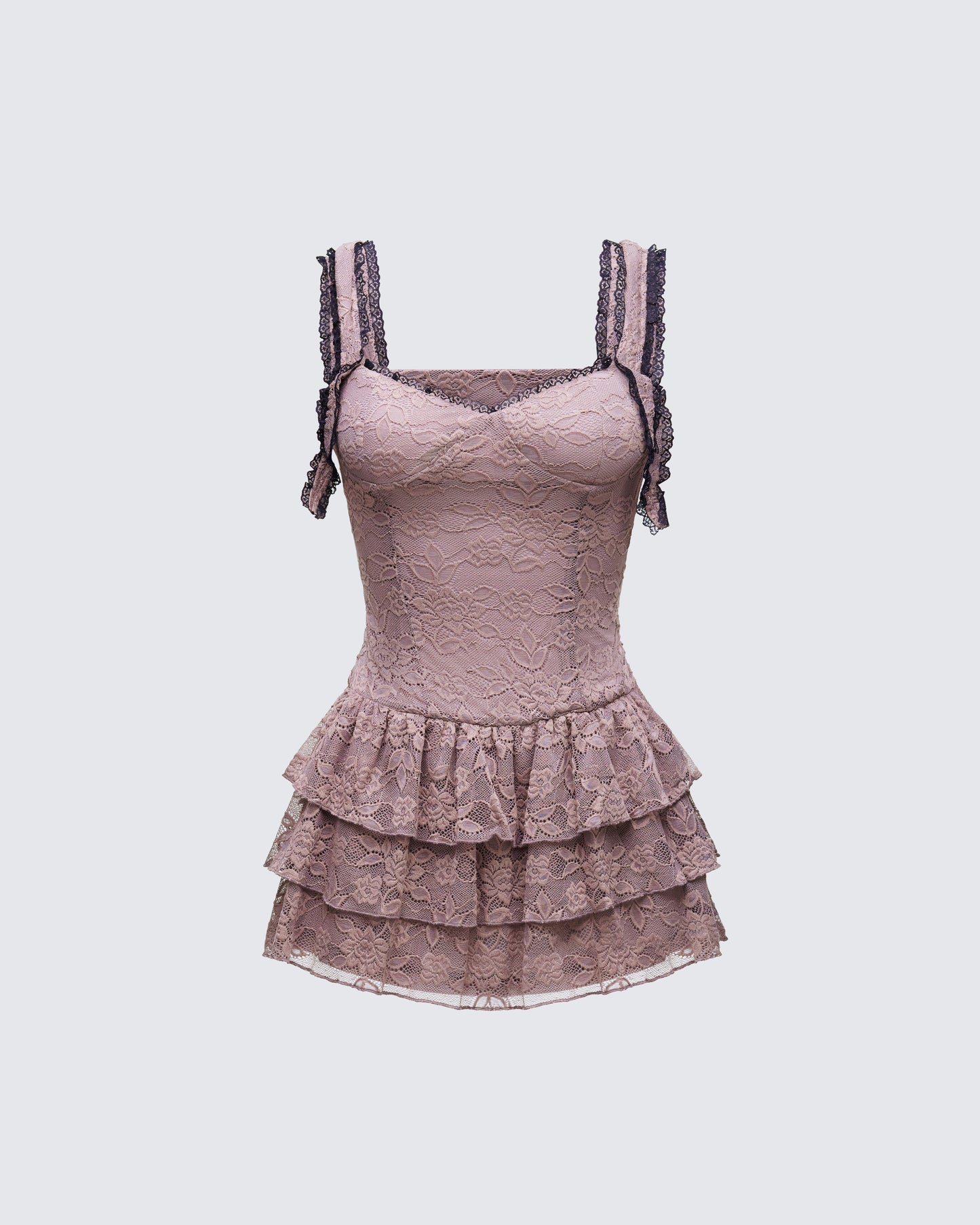 Jayella Tan Lace Mini Dress product front