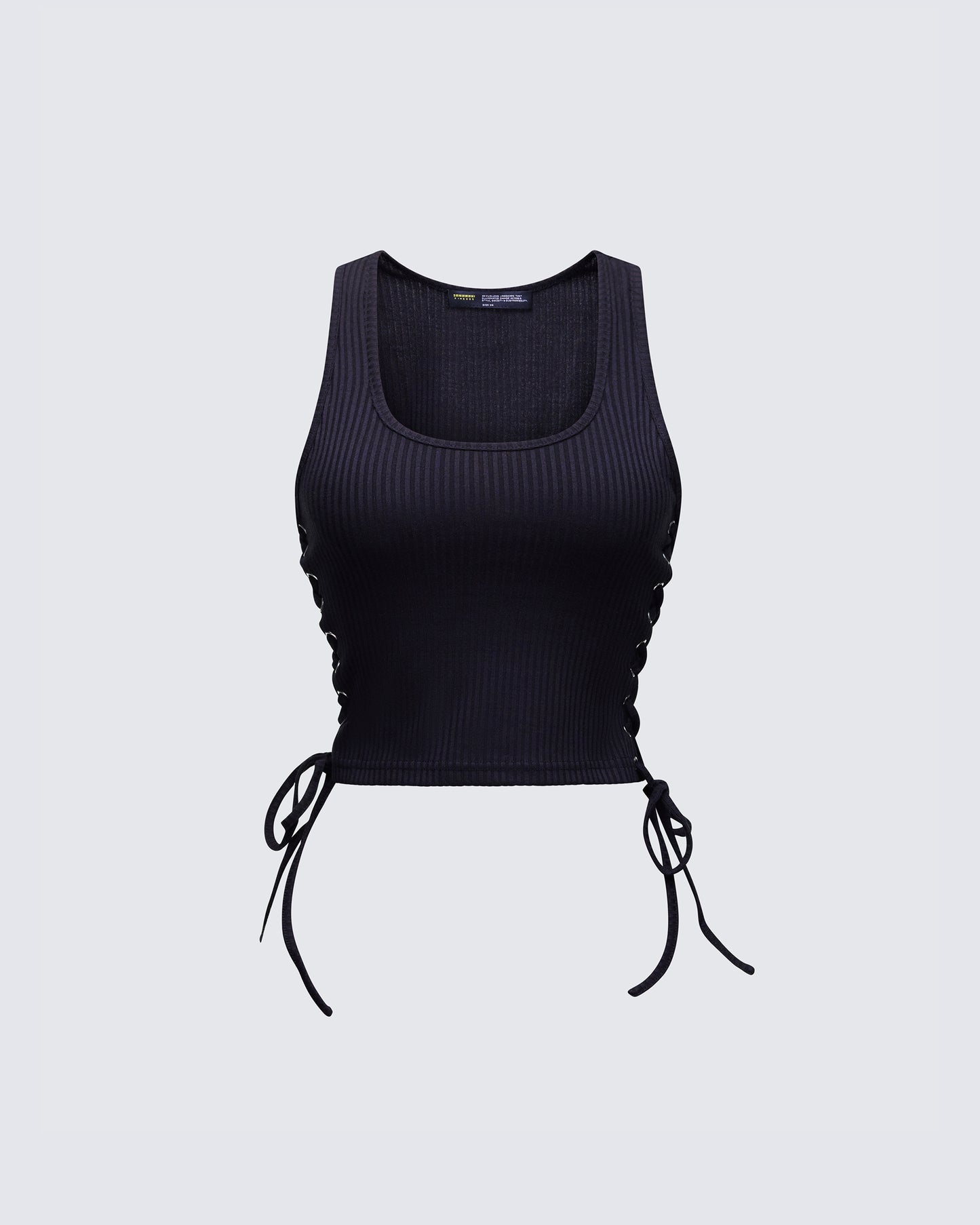 Nixie Black Lace Up Tank product front