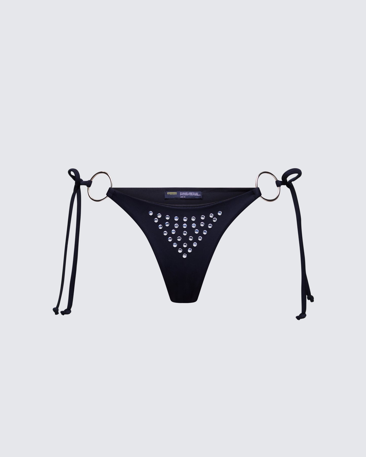 Quen Black Studded Bikini Bottom product front