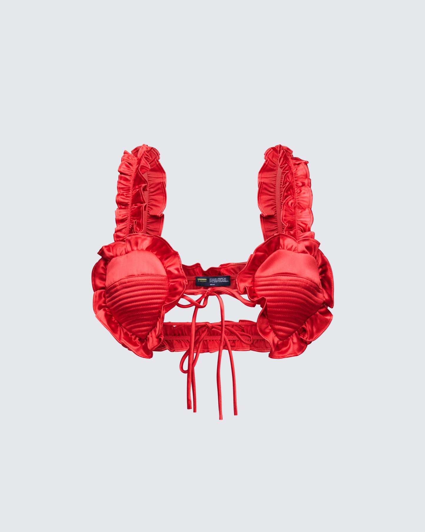 Thelma Red Padded Heart Bra Top product front