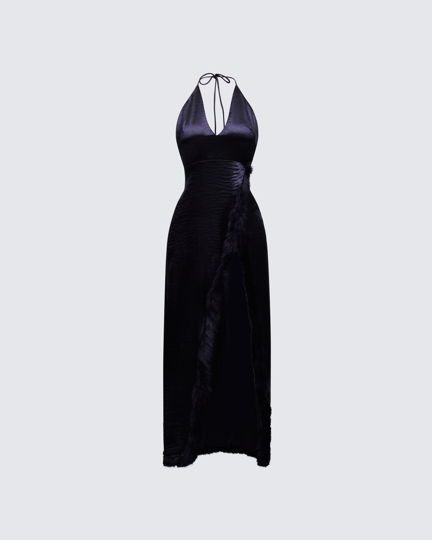 Ursula Black Wrap Maxi Dress product front