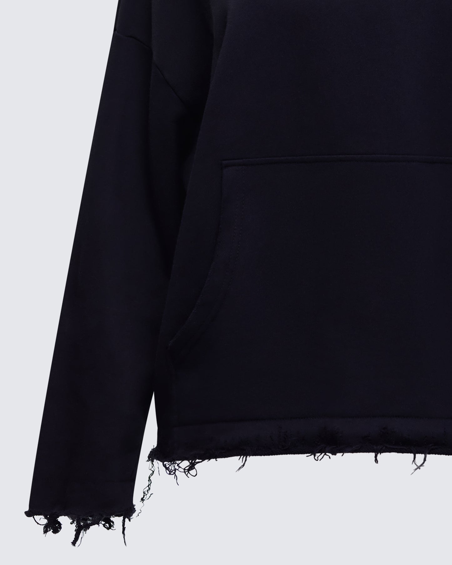 Aaralyn Black Distressed Hoodie