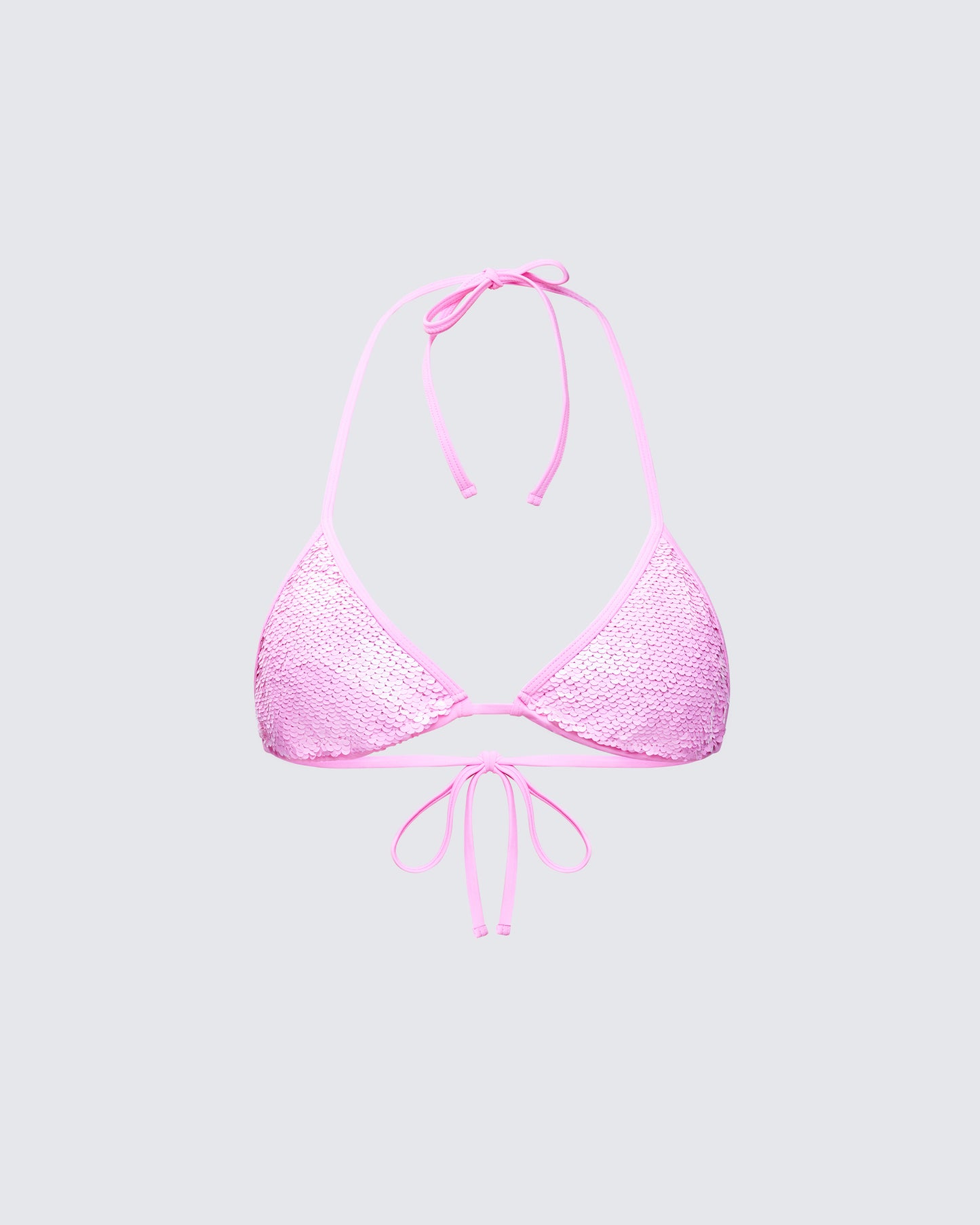 Amal Pink Sequin Bikini Top