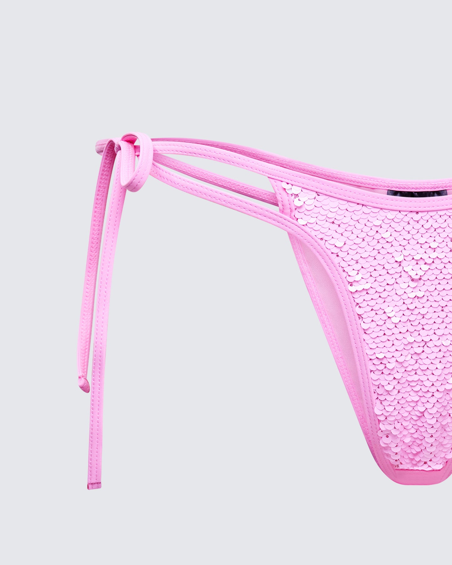 Amal Pink Sequin Bikini Bottom