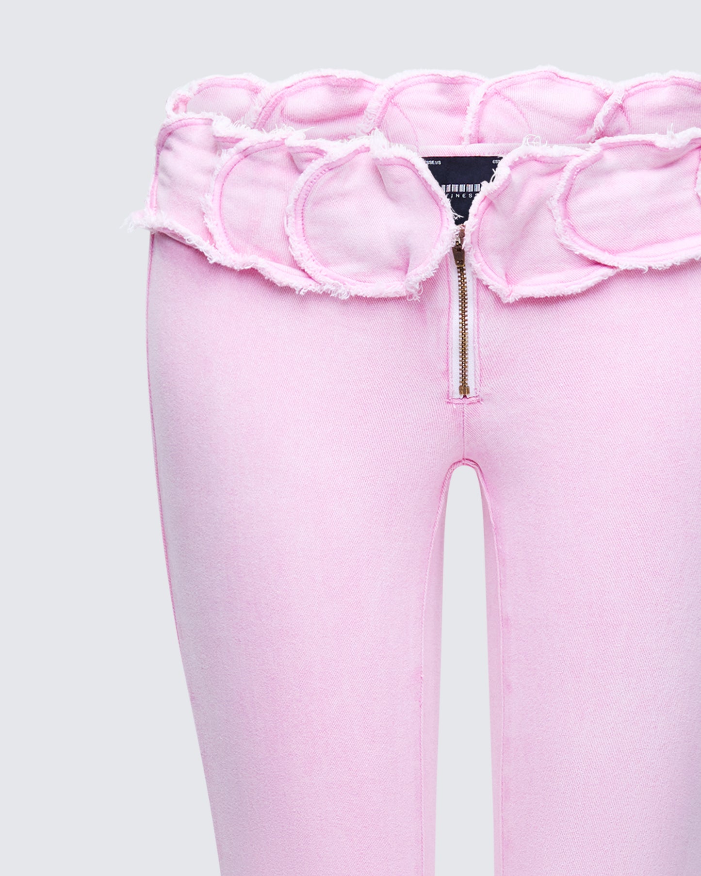 Ayra Pink Acid Wash Denim Flared Pants